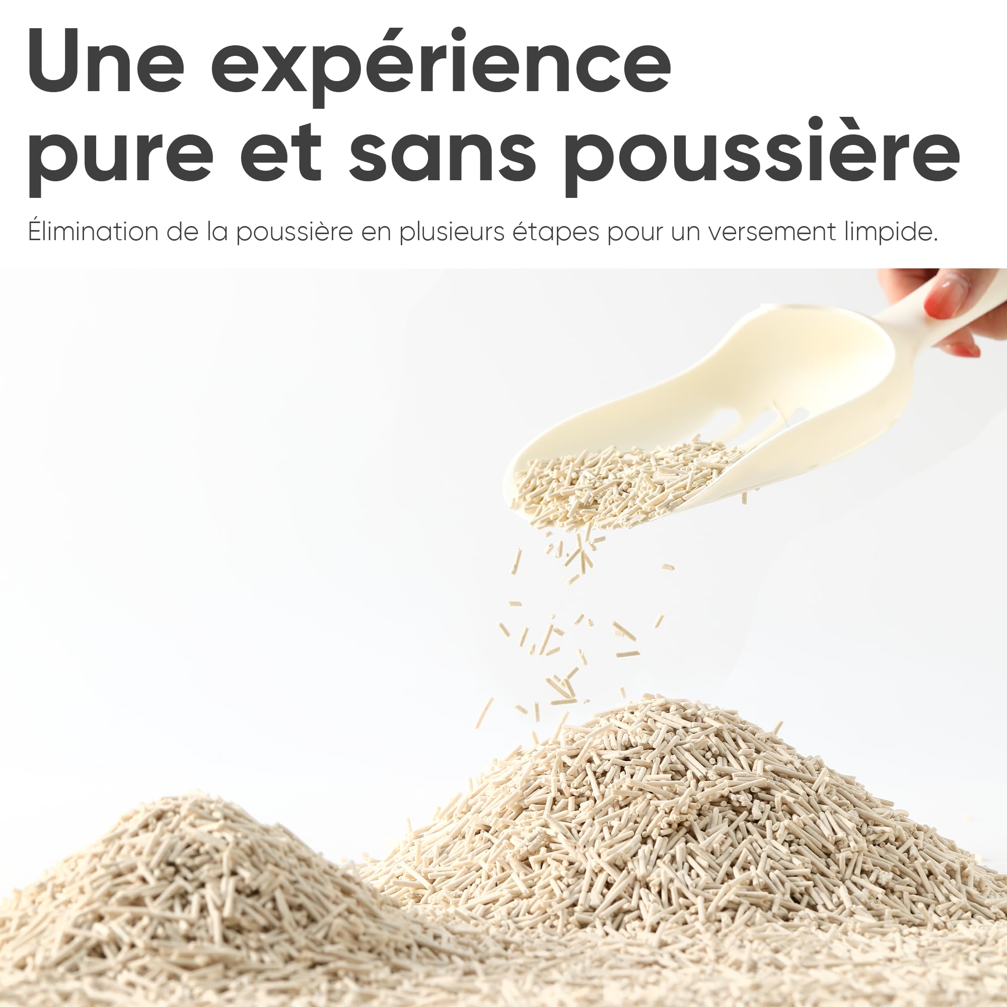 FUKUMARU Litière pour Chat en Tofu Naturelle Non Parfumée, 24L, sans Poussière, Agglomérante Rapide, Contrôle des Odeurs