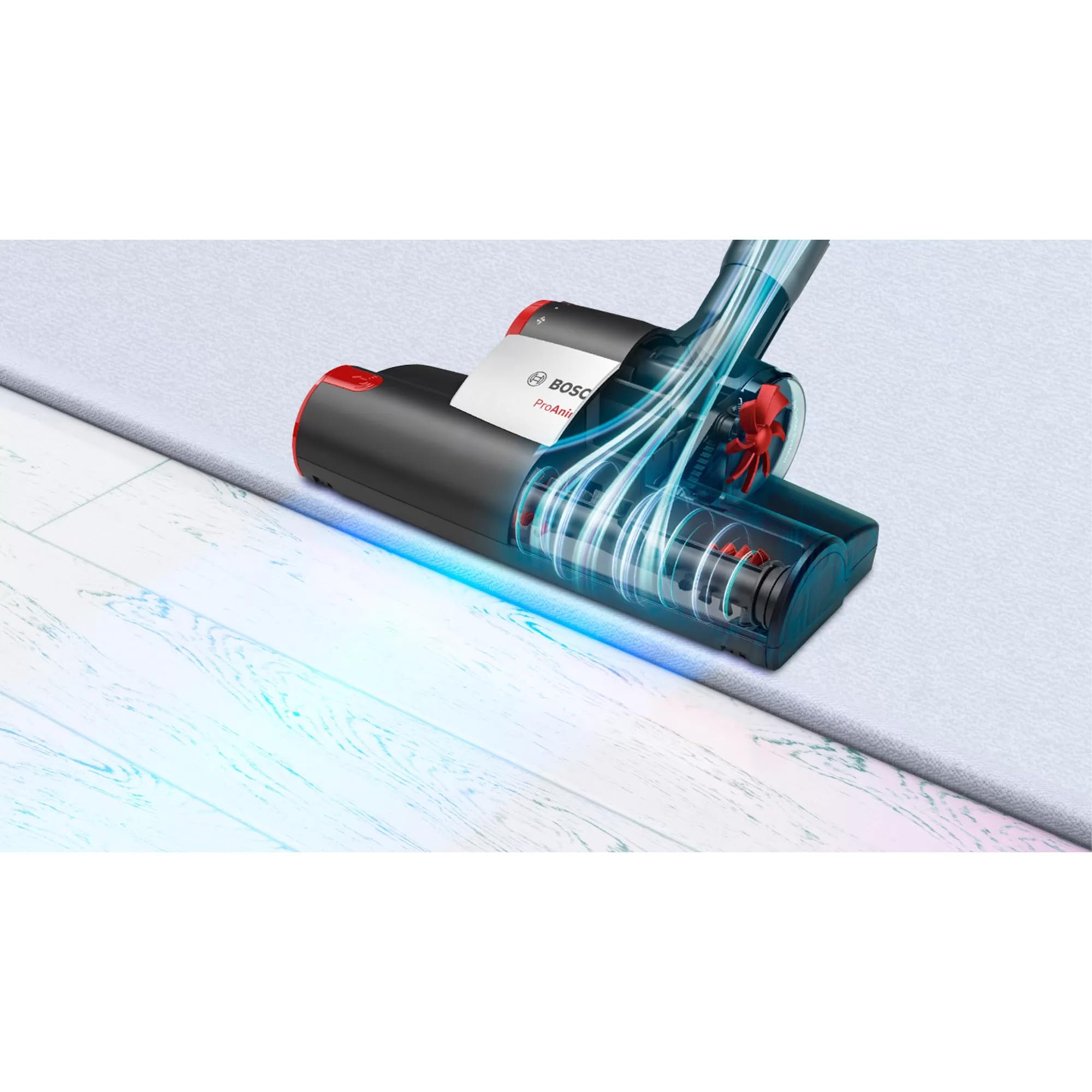 Bosch Aspirapolvere senza sacchetto serie 6 BGC41PET, ideale per peli di animali e persone allergiche, filtro igienico, garanzia motore 10 anni, per parquet, tappeti, piastrelle, ugello turbo