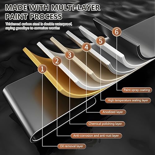 Miniatura 4 de Colgador de utensilios de cocina soporte para colgar en pared, 7 ganchos, sin taladrar para cocina, despensa, baño, sala de estar de 15.75 pulgadas