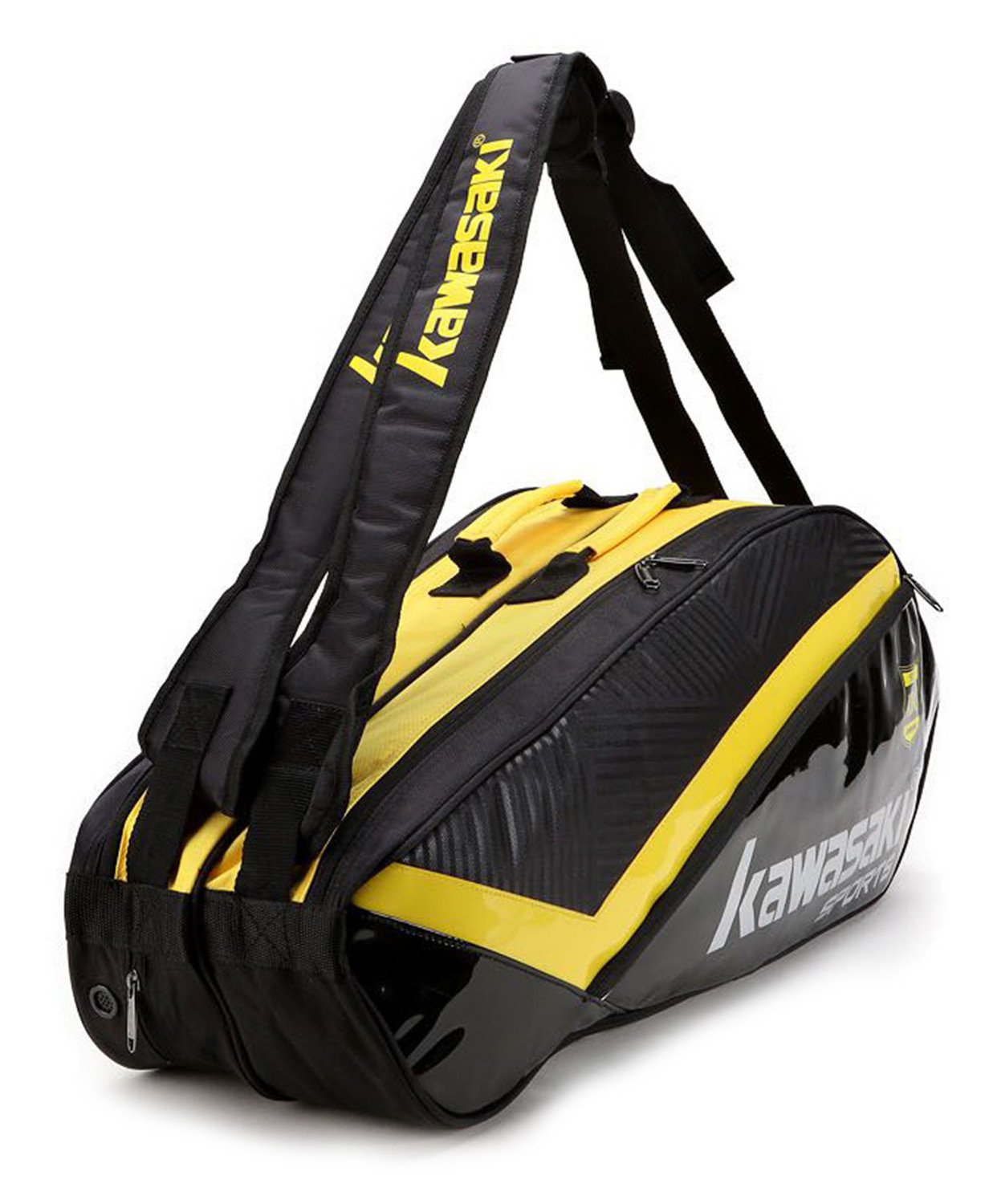 Buy Kawasaki Badminton Bag KBB -8667 (Black +Yellow) Online at Low