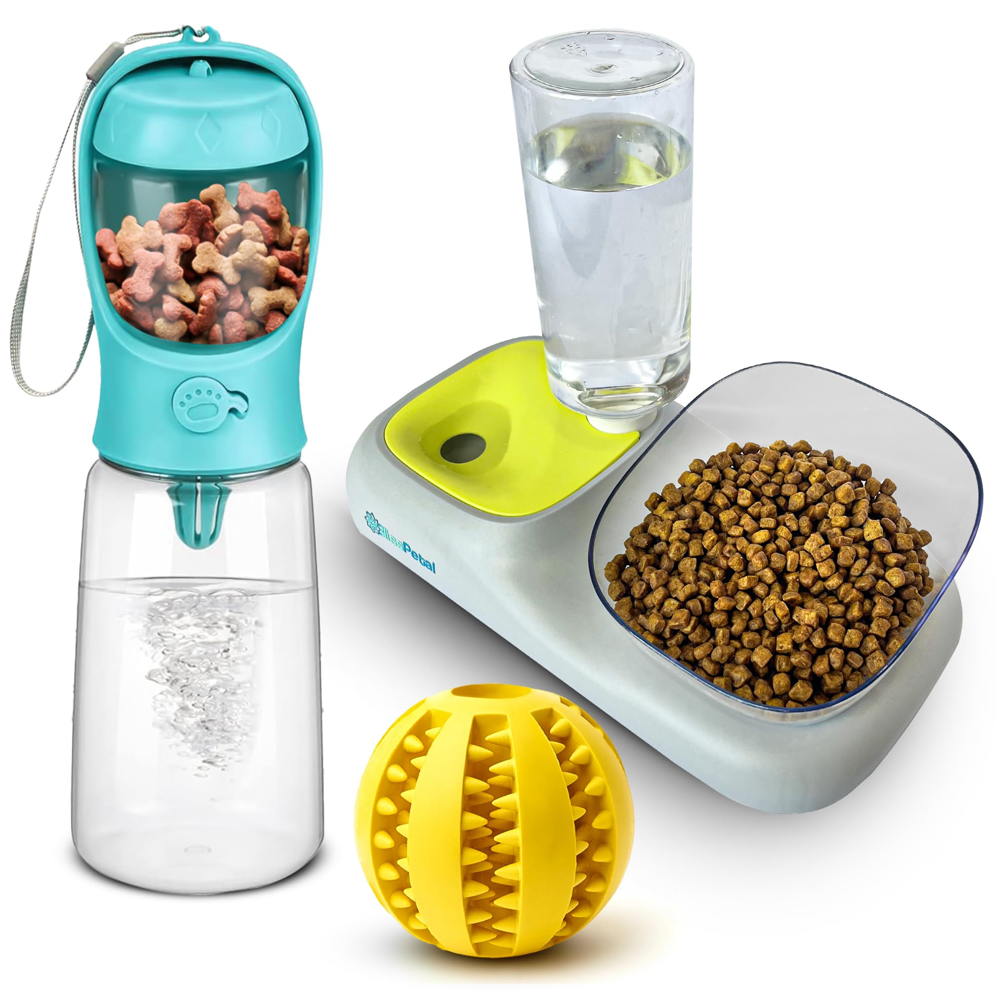 BlissPetal Pet set feeder (Blue)