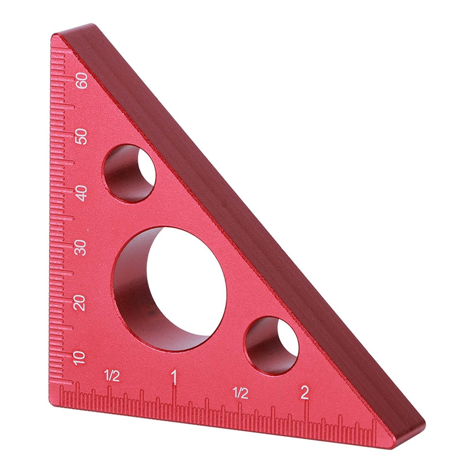Lineal, 2 Zoll/6 cm rechtwinkliges Dreieck-Höhenlineal, quadratisches Lineal aus Aluminiumlegierung for die Holzbearbeitung