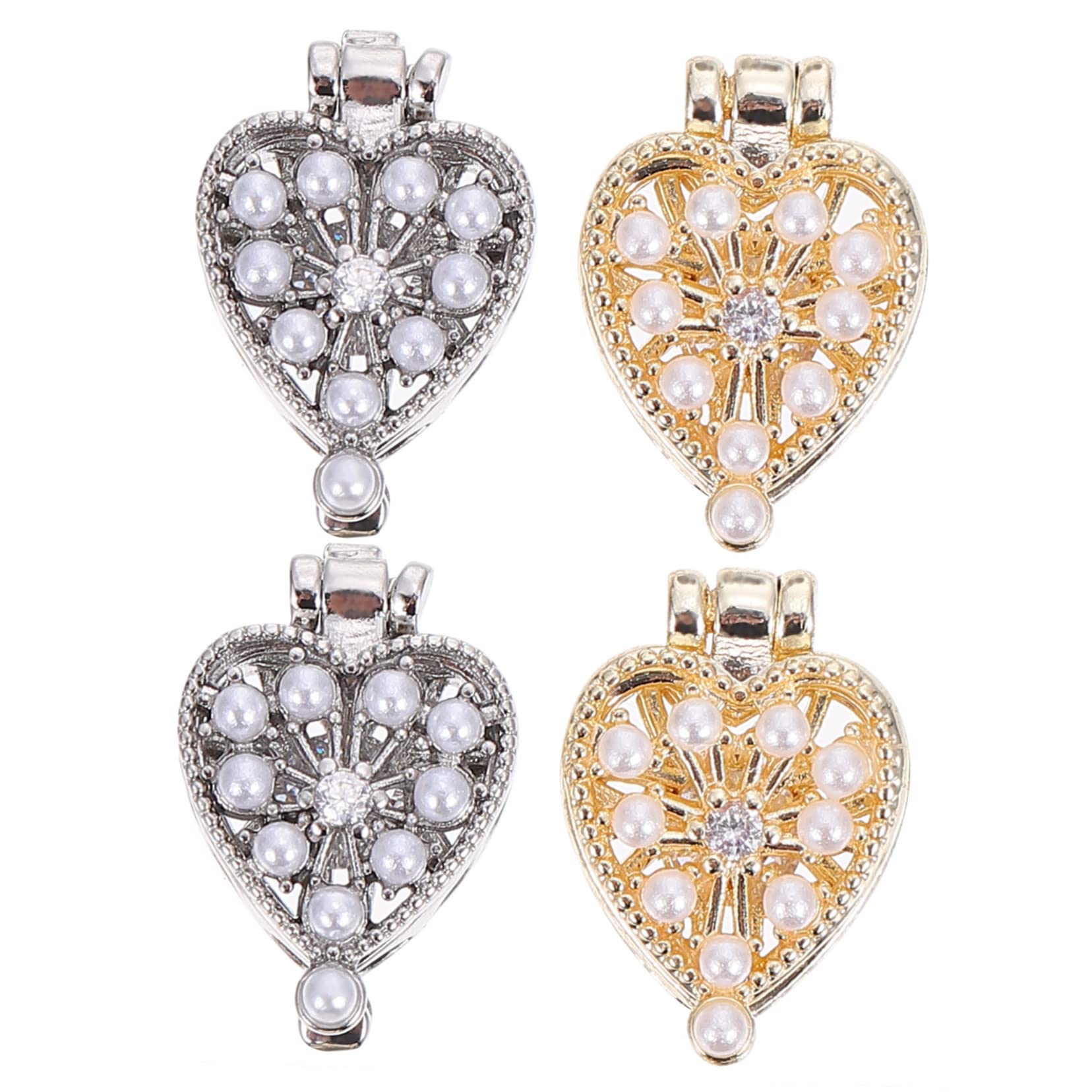 4 Pezzi Trapano per Unghie Strass per Unghie Decorazione a Cuore Strass a Cuore Nail Art Cristalli Pietre per Unghie Accessori per Donne Borchie per Nail Art Scatola a cu