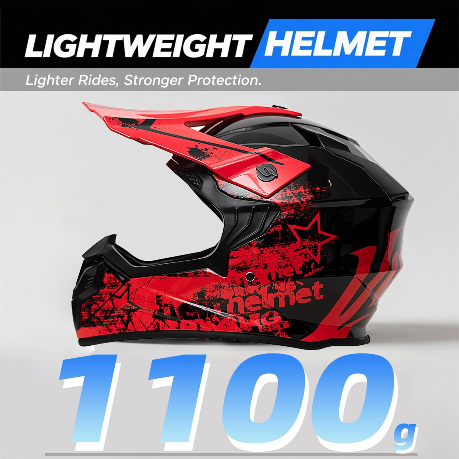 Motorradhelm Kinder, Motocross Helm ECE22.06 Zertifizierter, Herren Damen-Cross-Helm, MTB Fullface Erwachsener Motorrad Downhill für Mountainbike Bergbuggy Sport Schutz