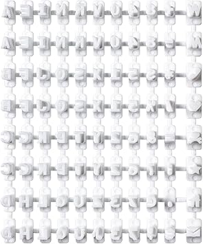 Fimo STAEDTLER 8700 09 Stamp Kit - 88 Characters incl. Letters, Numbers & Special Characters (Pack of 1), 56g, White