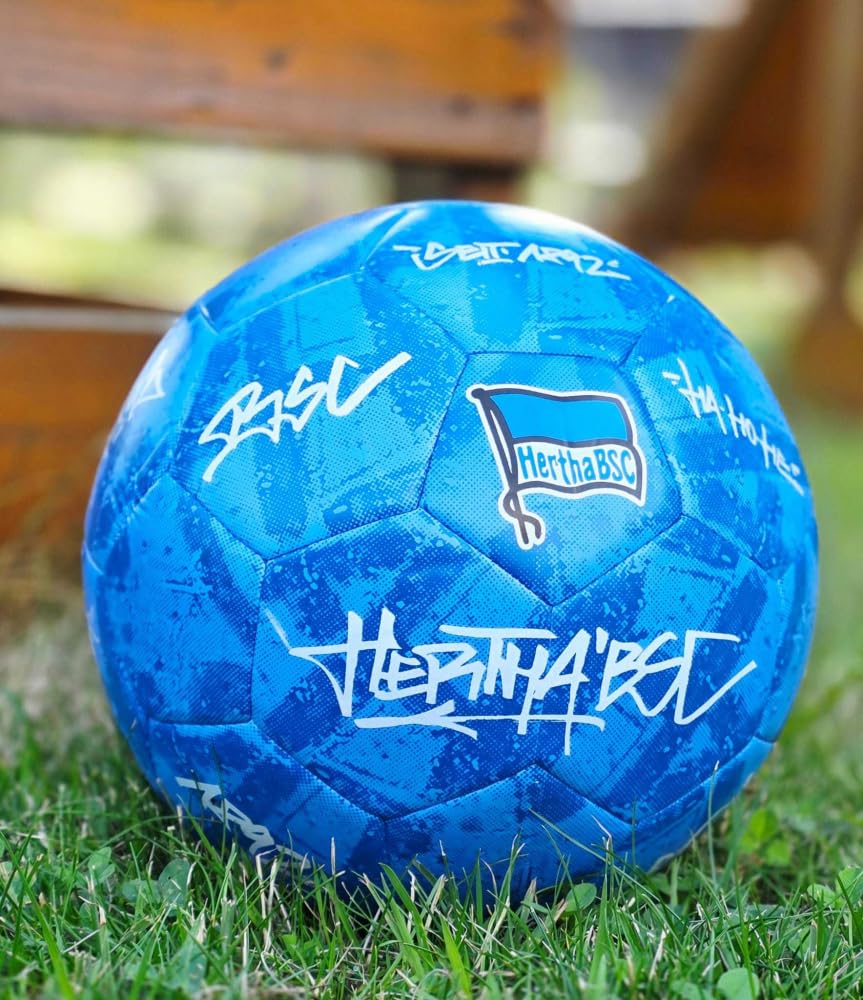 Hertha BSC Berlin Fußball - Graffiti - blau Fairtrade Ball Größe 5