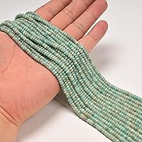 Vista 2 de CAI YI MING, cuentas 2x4mm naturales en forma de rondelle – Espaciadores de gemas sueltas para hacer joyas DIY (Yaxaita)