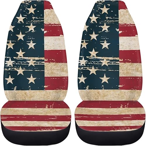 Miniatura 5 de ELEQIN Funda de asiento de coche con flores africanas, protector universal para asiento delantero, color negro, fundas interiores antideslizantes