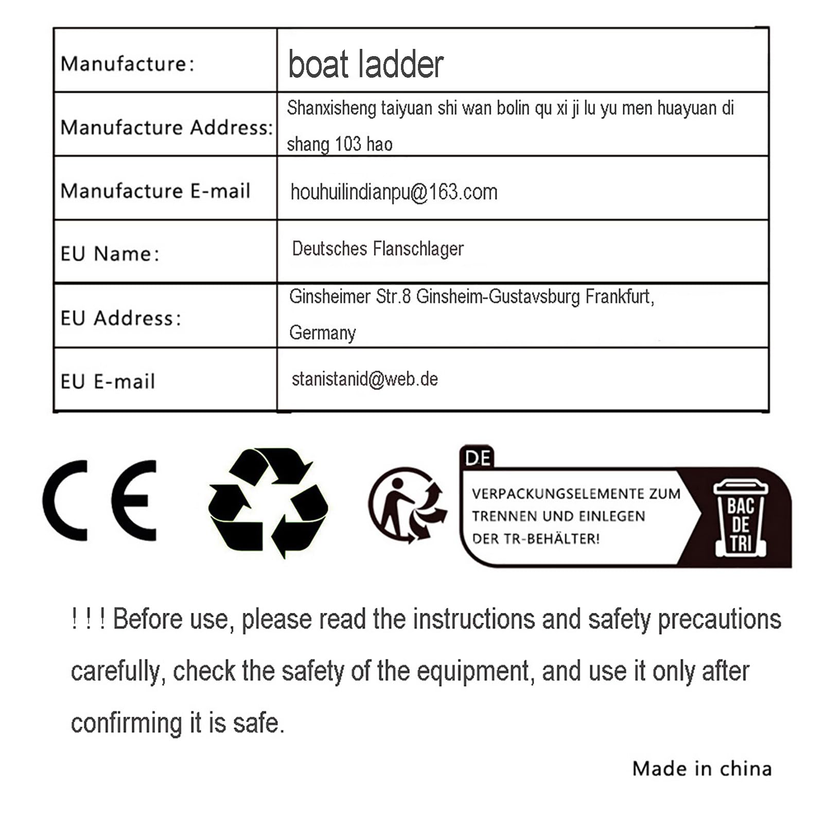 Generico Scala Marina a 3/4 gradini, Scala telescopica in Acciaio Inox per Barche, scaletta Antiscivolo per subacquei con Fibbie per Yacht, Nave, Barca, Piscina, Argento, 3 gradini (Argento