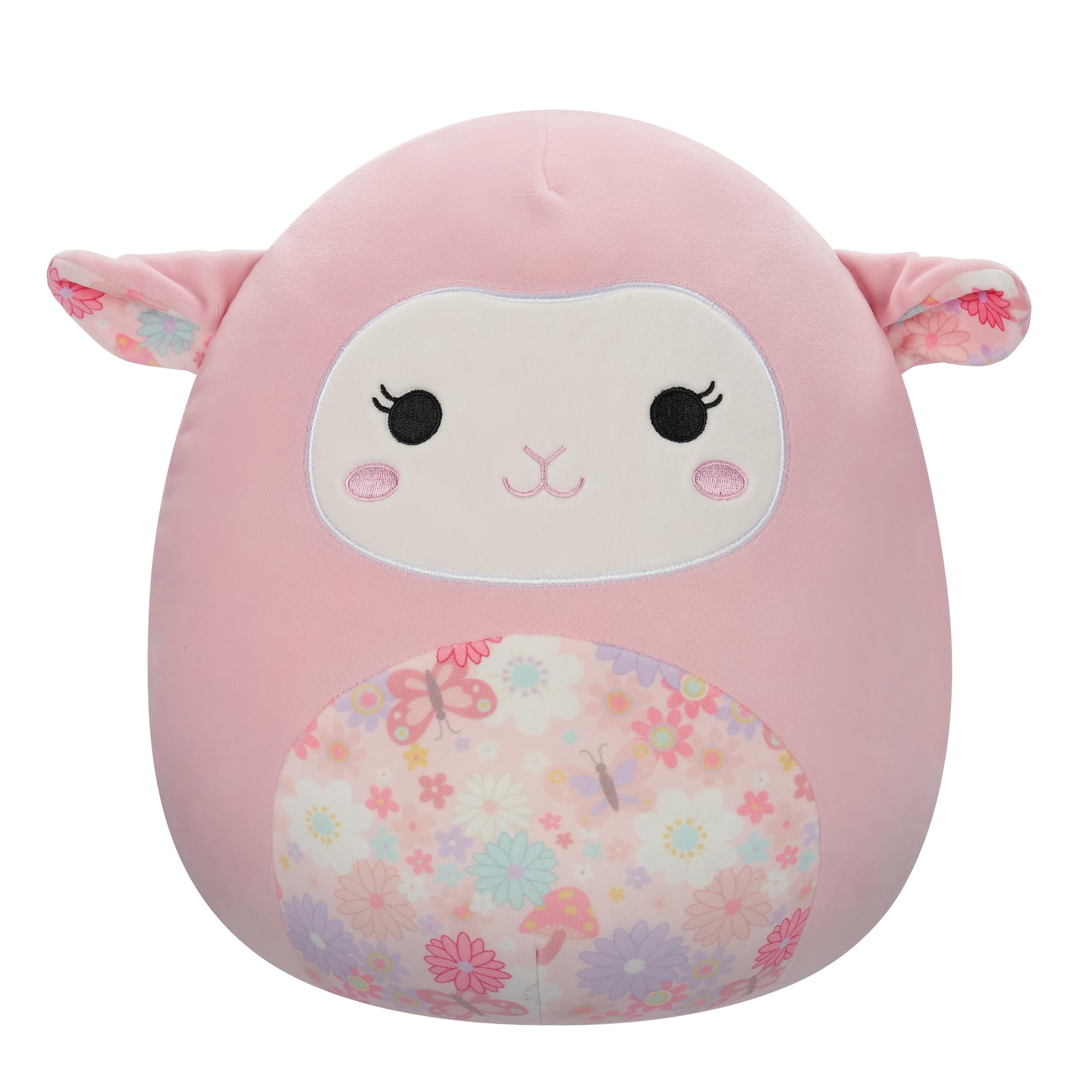 Squishmallows Original 12-Inch - Lala the Pink Lamb with Floral Ears and Belly