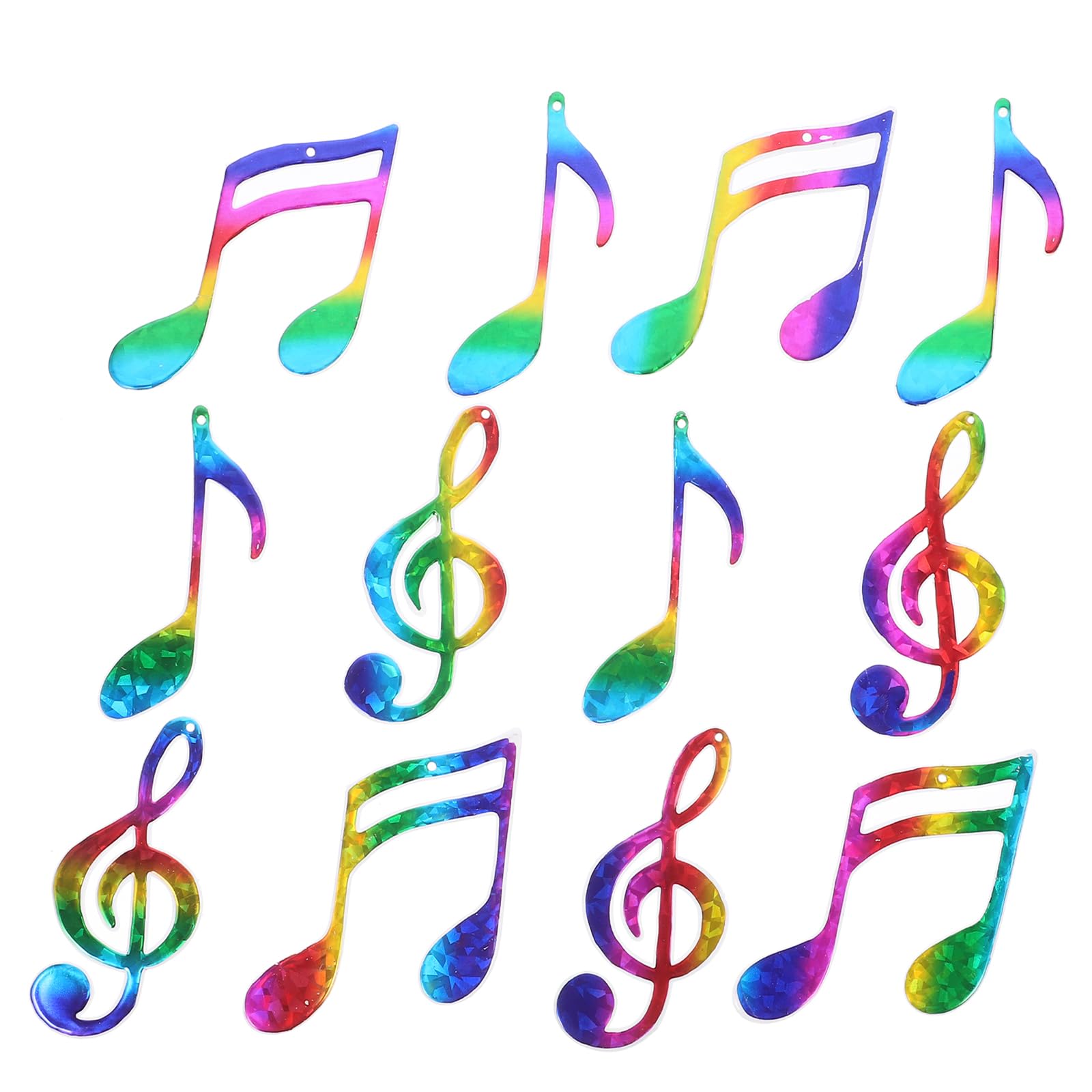 12 Palline Musicali Rosse Per Albero Di Natale – Note Musicali Oro, 6 Cm, Decori A Tema Musica - 2