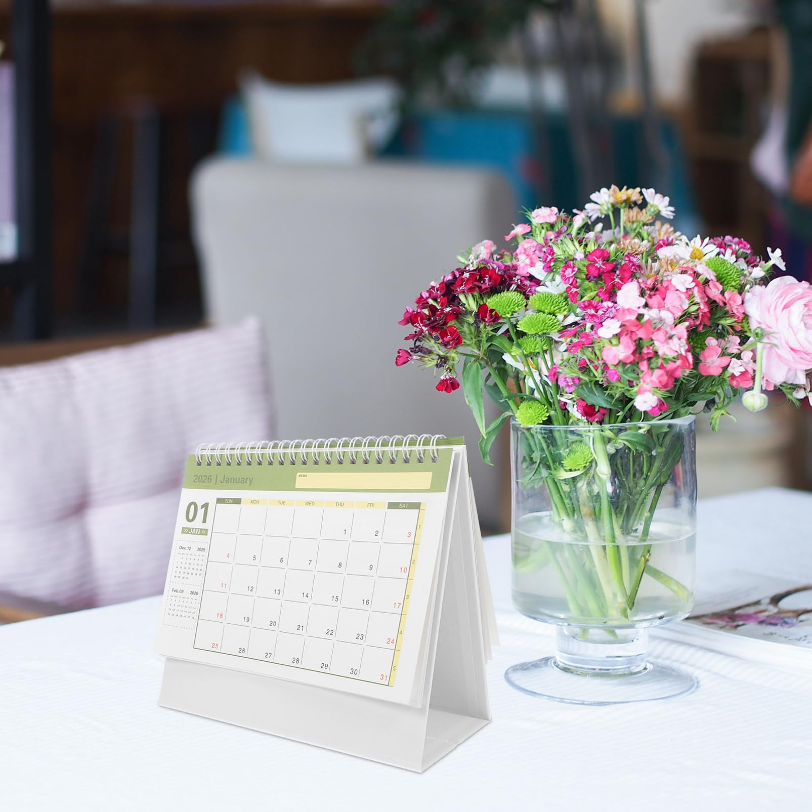 NUOBESTY Mini Desk Calendar July 2025 To December 2026 - View #3