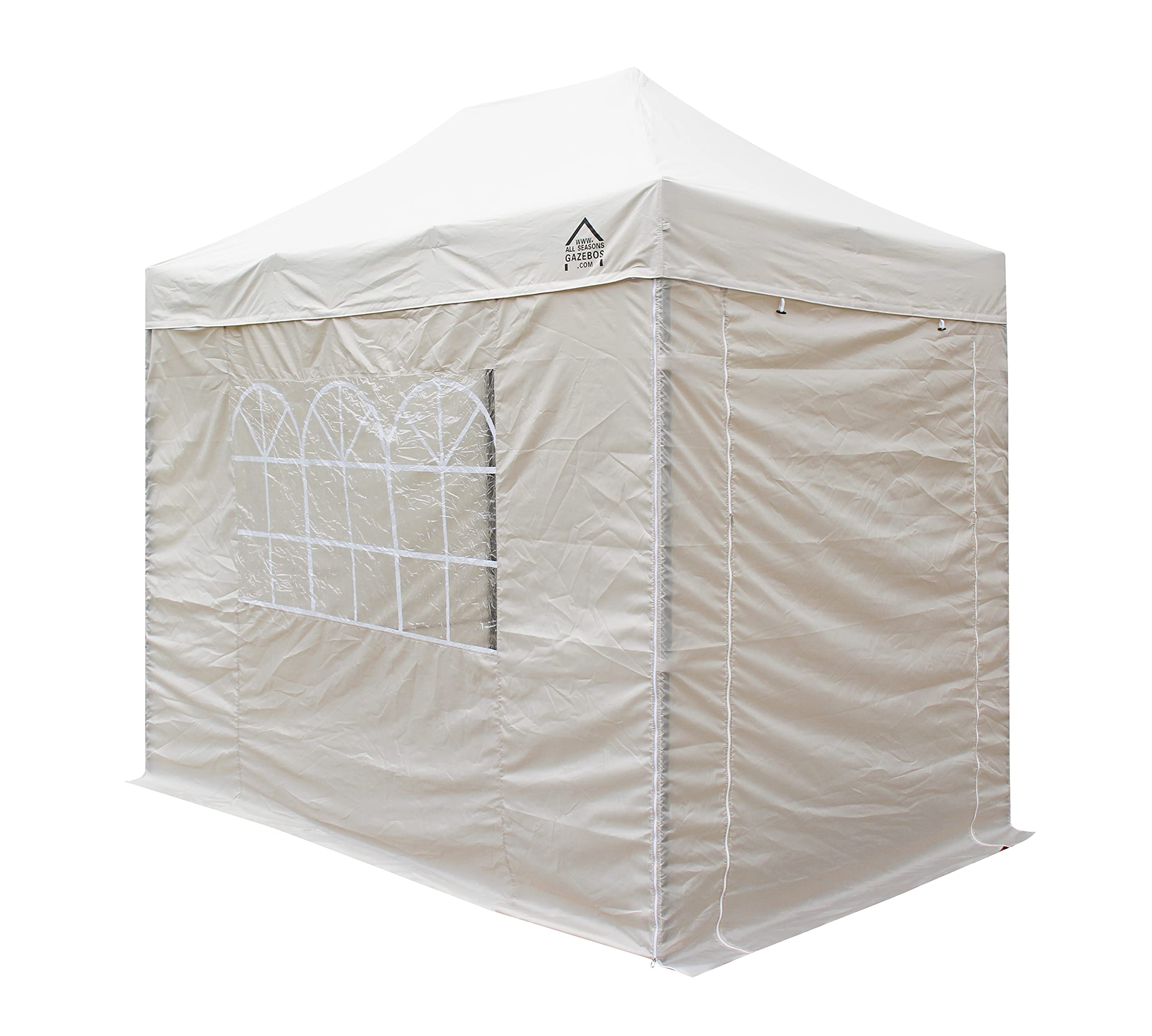 All Seasons Gazebos | 3x2m Pop Up Gazebo mit 4 Seitenwänden, Zubehörpaket & Rolltasche | Schwerlast, vollständig wasserdicht, hochwertige Materialien (Beige)