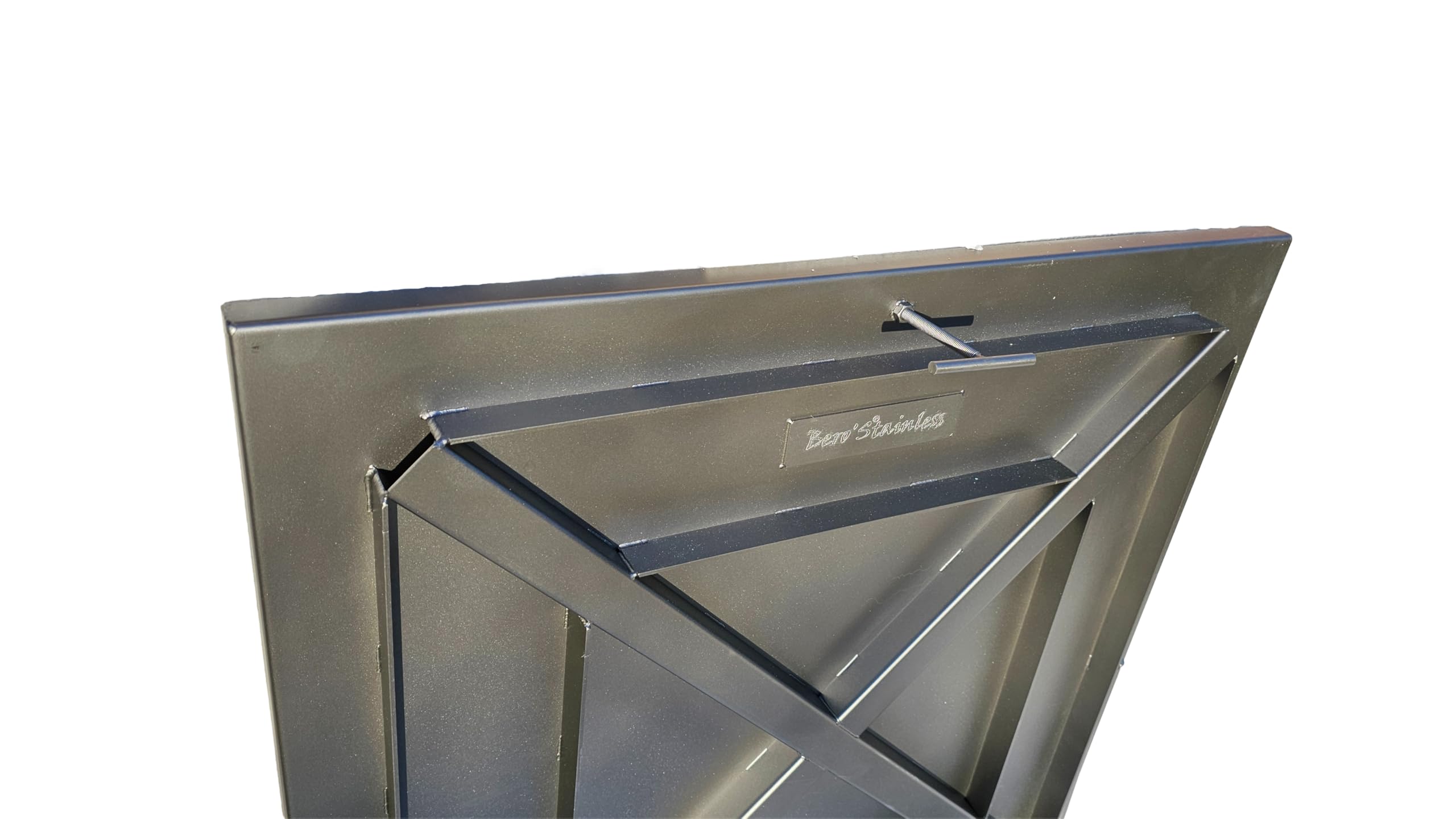 Genérico Tapa de arqueta de Acero Inoxidable para revestir, Disponible en Medidas Personalizadas, con pistones de Gas