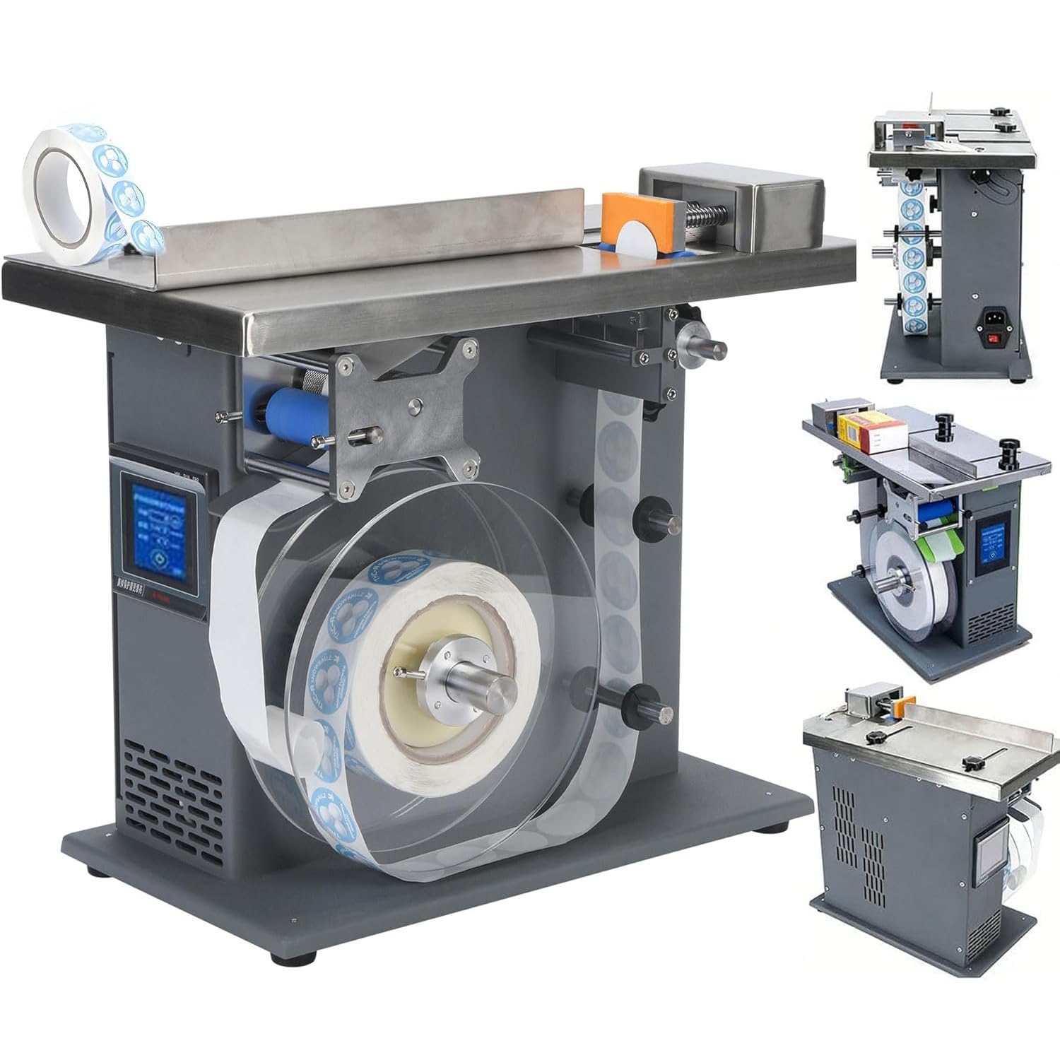 Etichettatrice Automatica ad Angolo retto, Etichettatrice semiautomatica per Angoli a 90°, Applicatore di Etichette ad Angolo retto, Macchina per Etichette antimanomissione 20-50mmLabel