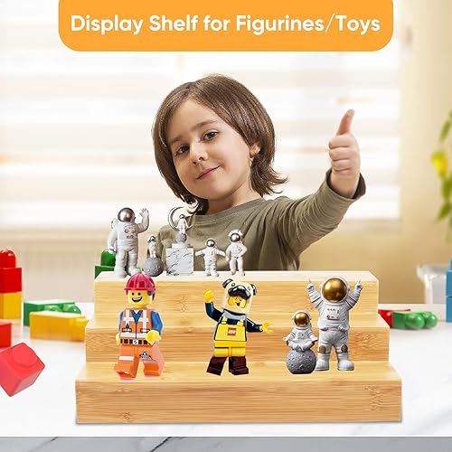 Miniatura 6 de MillTu Organizador de especias de bambú para gabinete, estante de especias de 3 niveles para almacenamiento y organizador de cocina (paquete de 2,