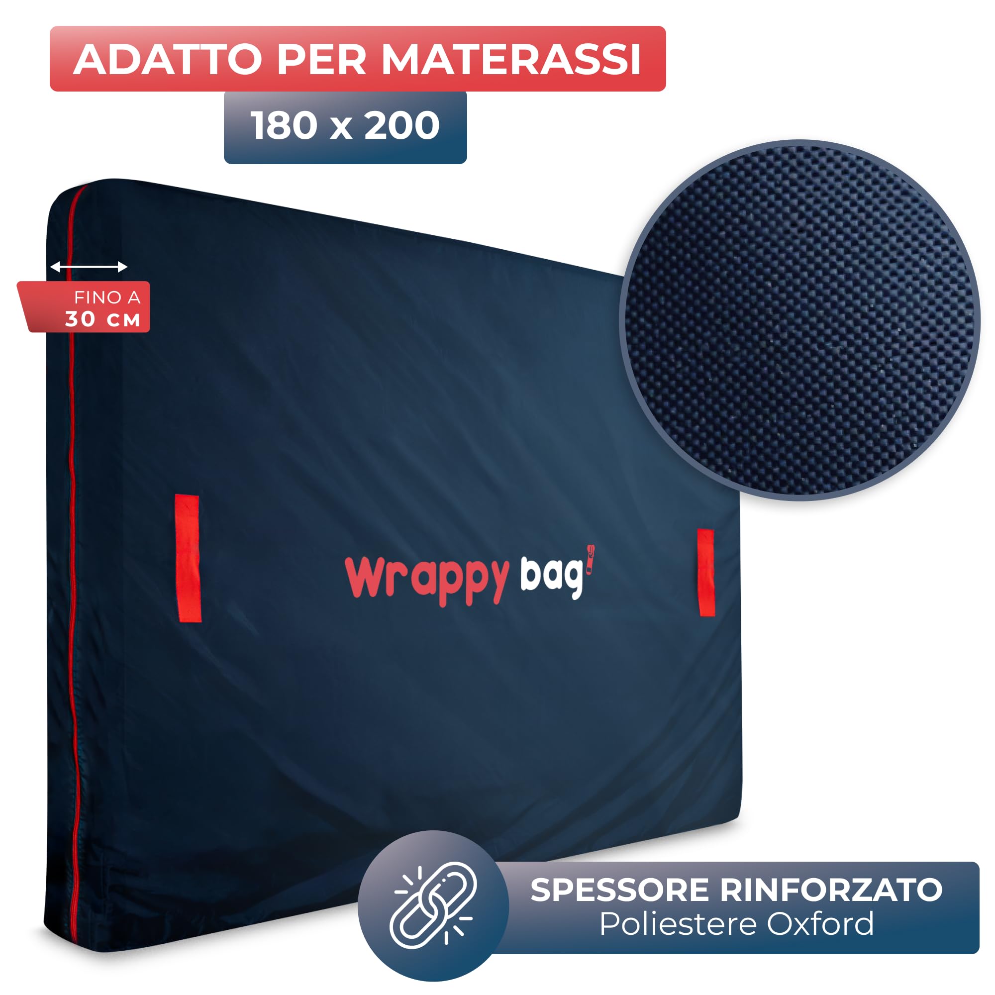 WRAPPYBAG Custodia Per Materasso In Plastica - Impermeabile E Antistrappo, 2 Pezzi, 90x200cm, Per Traslochi E Conservazione - 5