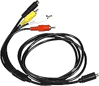 Vista 1 de HQRP – AV Audio Video Cable/Cord compatible con Sony Handycam DCR-HC28, DCR-HC38, DCR-HC48, Videocámara DCR-HC52 Plus HQRP – Protector