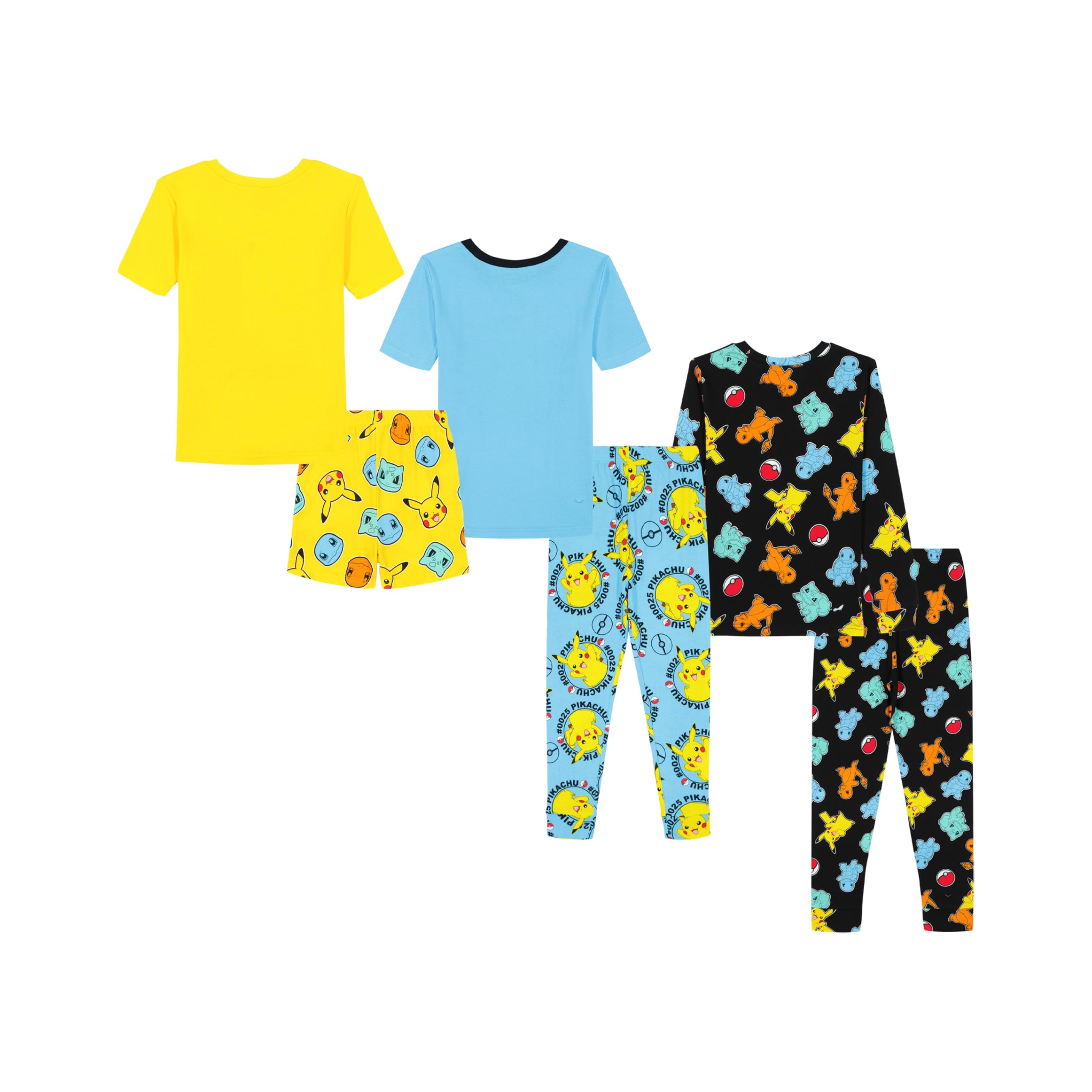 Pokémon Jungen 6-piece Snug-fit Cotton Pajama Set, Soft & Cute for Kids Pyjamaset (6er Pack)