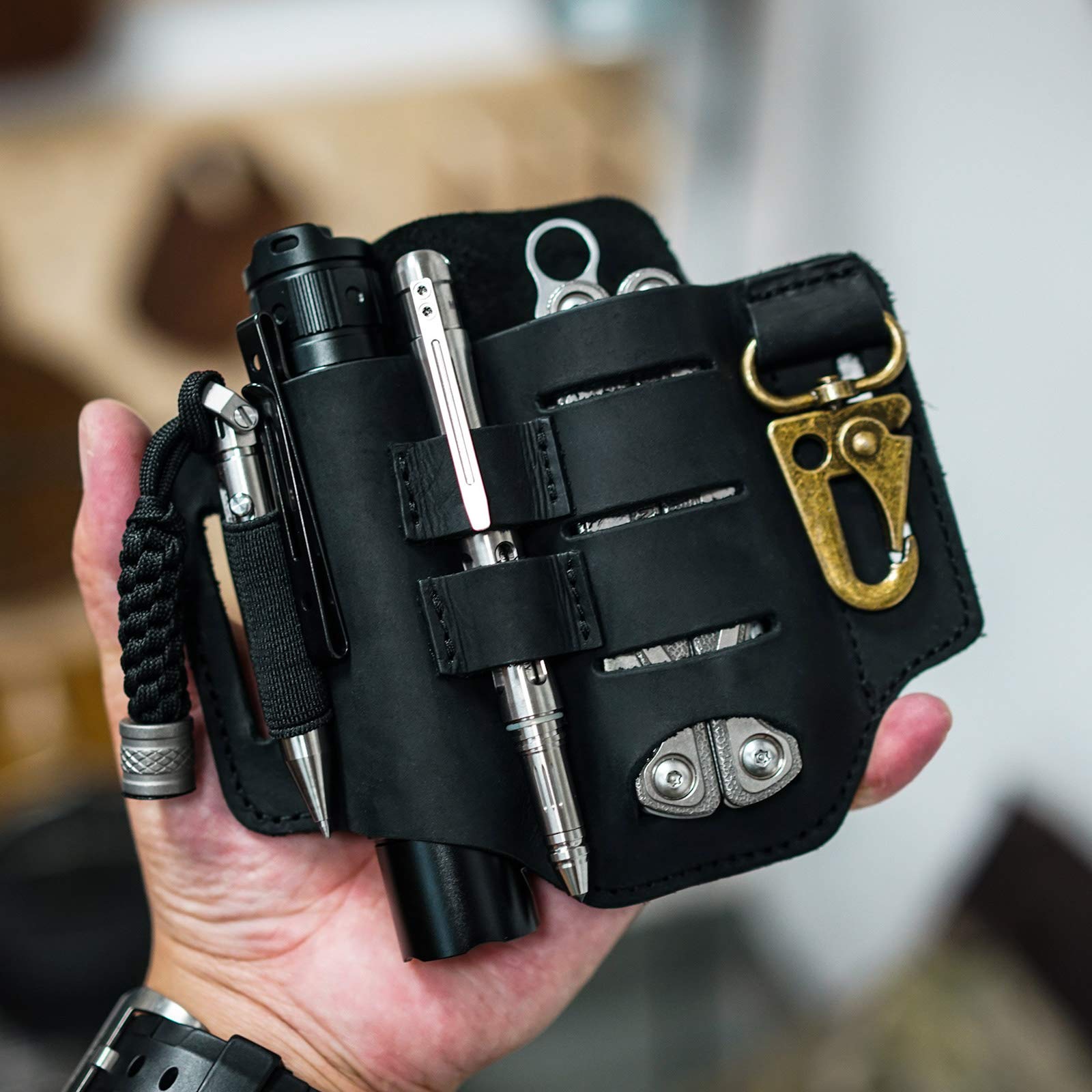 VIPERADE PJ16 Leather Sheath for Belt, Tool Leather Sheath for Knife