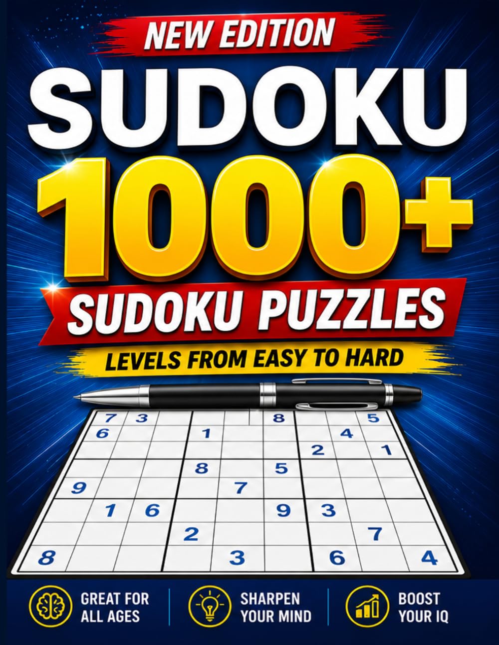 1000+ Sudoku Puzzles for Adults: A Book With More Than 1000 Sudoku Puzzles from Easy to Hard for adults.