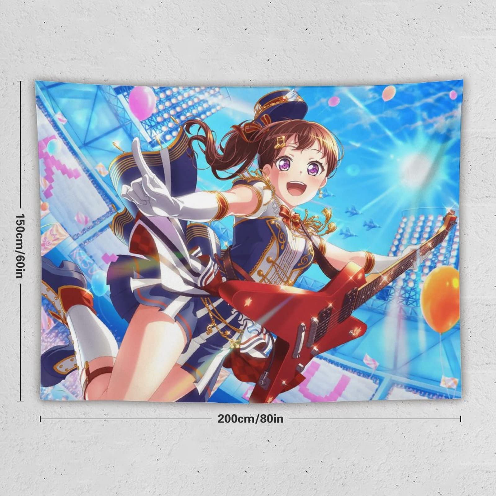 Amazon.co.jp: バンドリ！戸山 香澄 タペストリー かわいいアニメ柄 壁