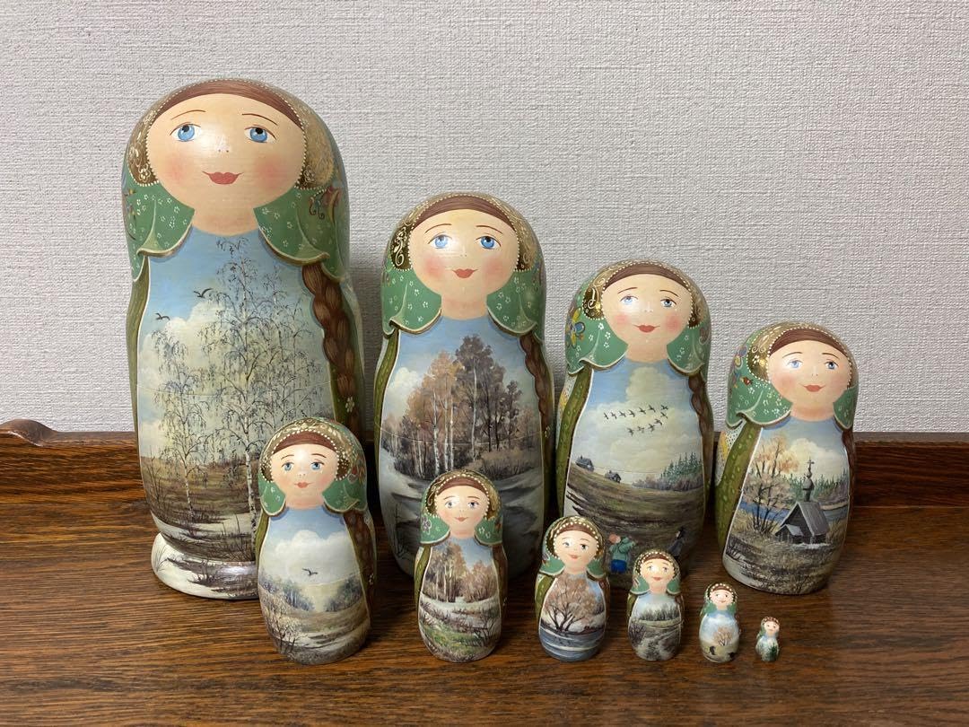 ＊訳あり ロシア雑貨☆四季マトリョーシカ 早春のマンドラギ(10P)ゴルシコワ作 Amazon | ロシア雑貨四季マトリョーシカ早春のマンドラギ10P