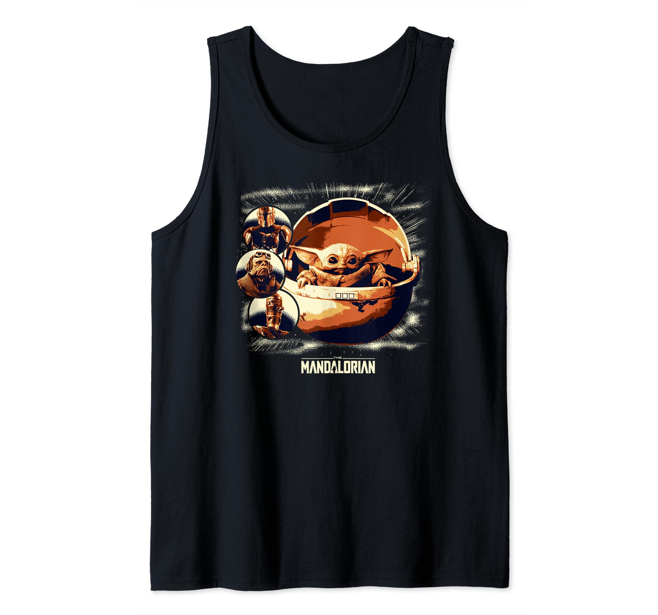 Star Wars The Mandalorian The Child Cast Portraits Tank Top, Black