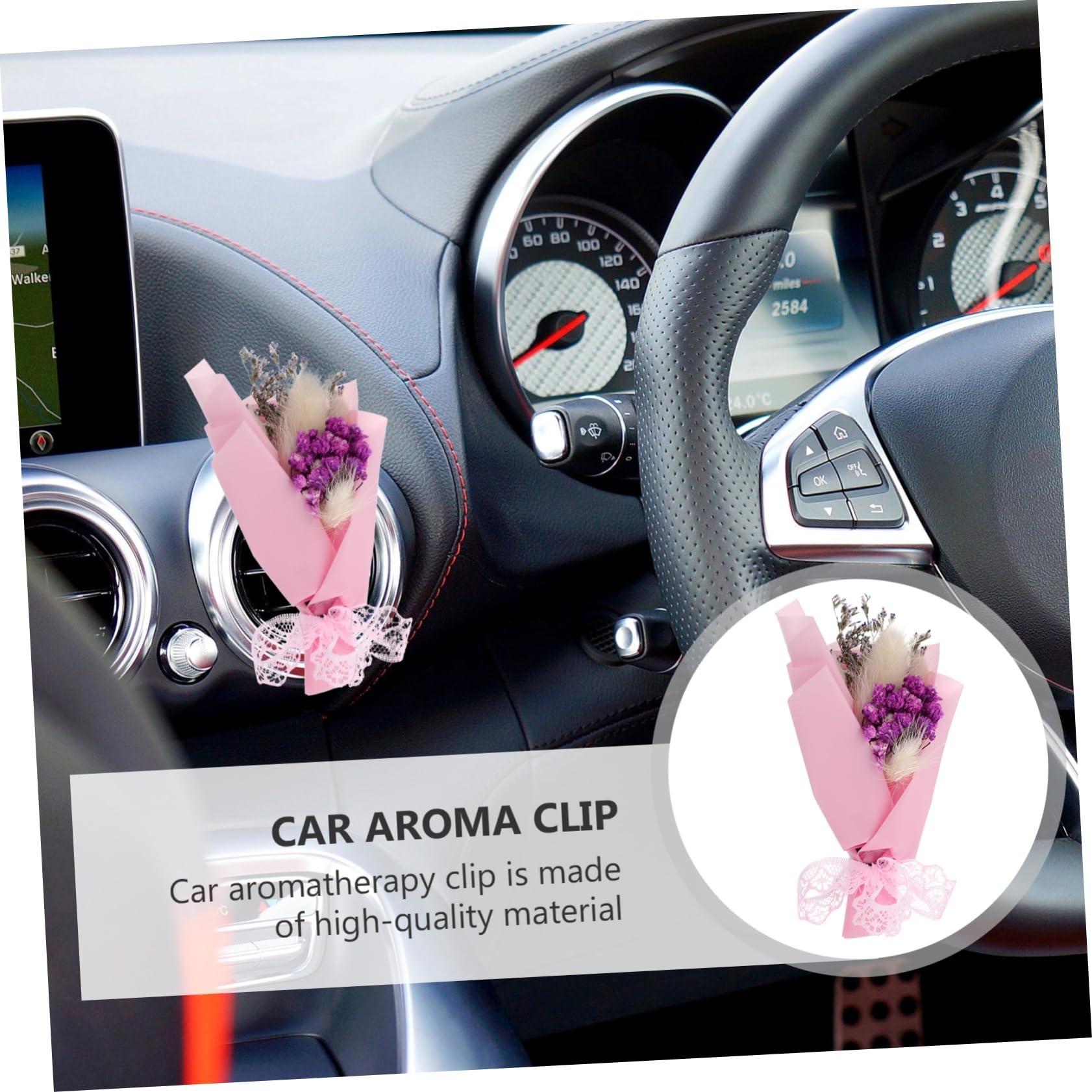 iplusmile 6pezzi Profumatore Per Auto Clip Con Fiori Secchi Da Diffusore Aromatico Elegante Per Ventilazione Auto Per Eliminare Odori Sgradevoli e Creare Un Atmosfera Rilassante