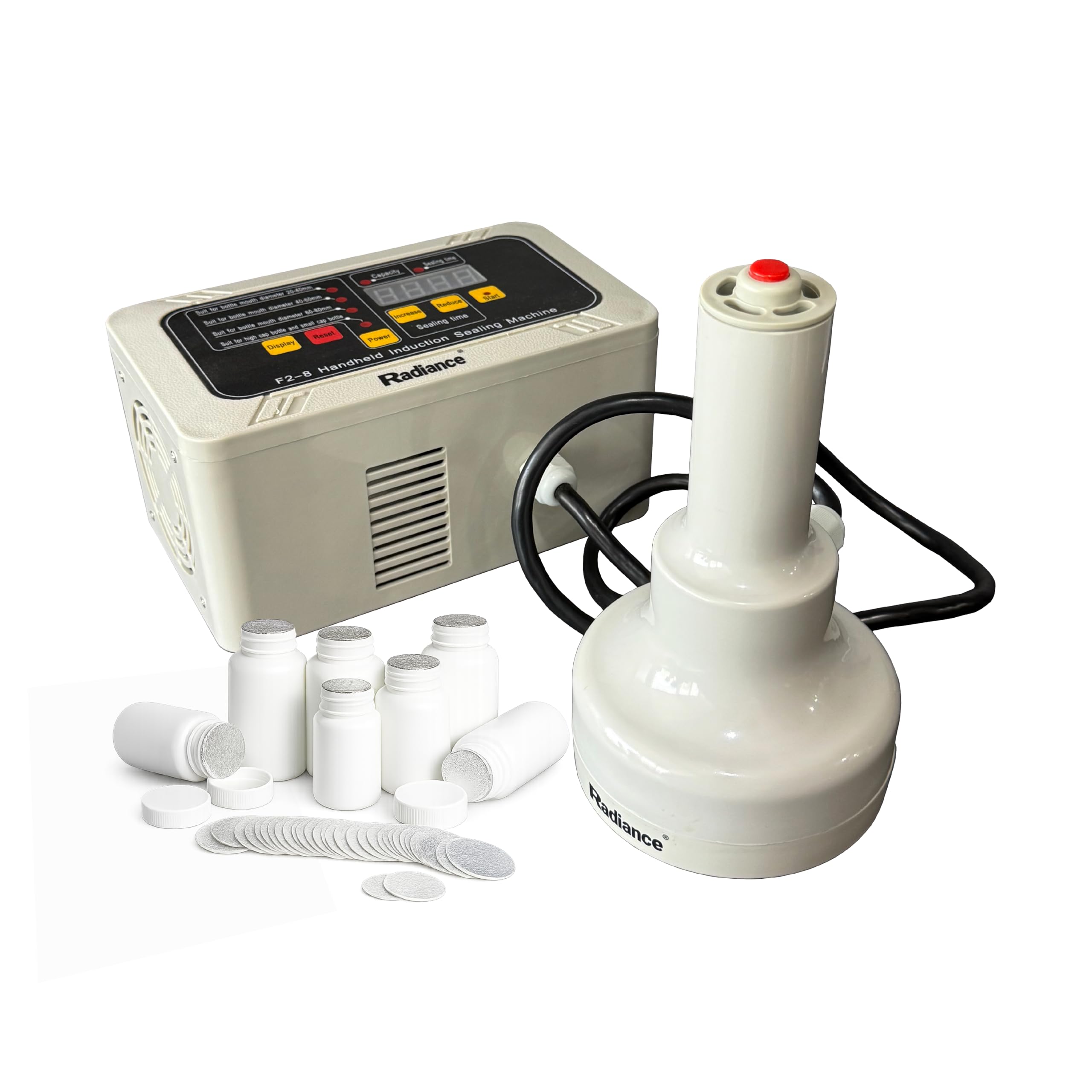 Compact Handheld Induction Sealer – 20mm to 100mm Bottle Cap Sealing Machine – Portable Electromagnetic Foil Sealer for Plastic & Glass Bottles (Not for Metal Caps)-picture-20