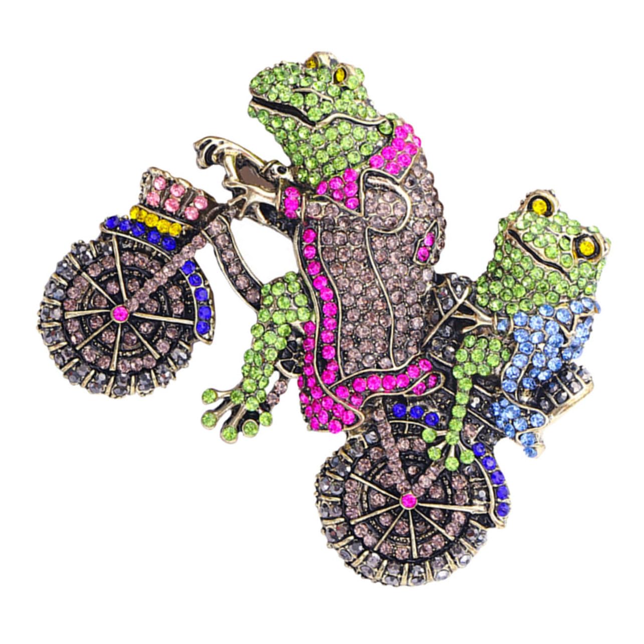 SHERCHPRY 5stücke Frosch Brosche Mit Strassbesatz Niedliche Cartoon Tier-anstecknadel Für Frauen Vintage Tierbrosche Für Kleidung Hüte Und Taschen Für Geburtstage Und Besondere Anlässe