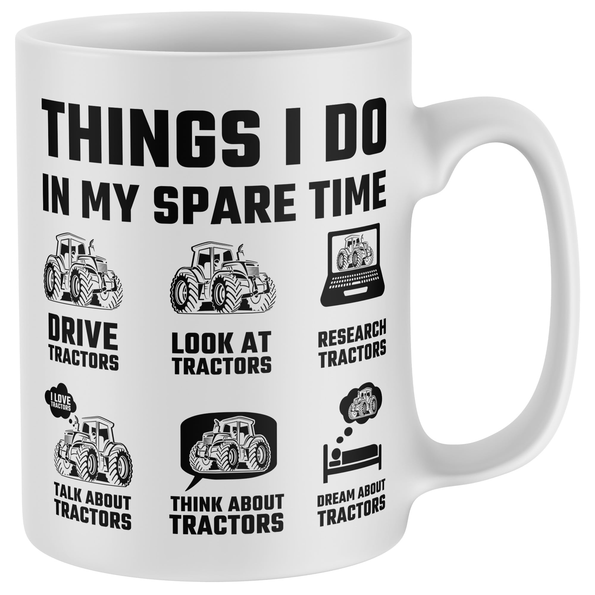 Purple Print House Funny Farming Gifts For Men Mug Tea and Coffee Cup For Farmer Dad Grandad Tractors Hobbies