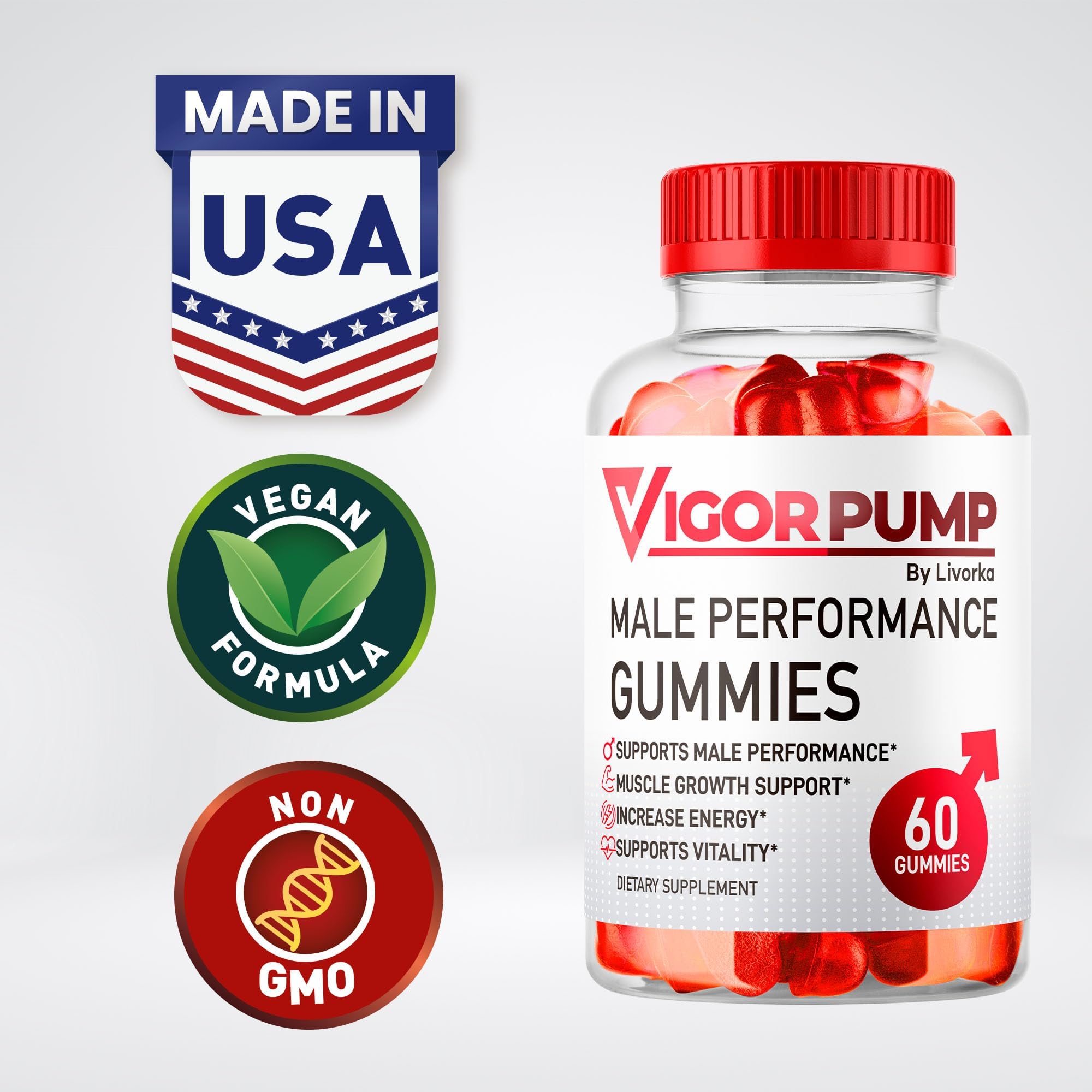 (2 Pack) Vigor Pump Gummies - VigorPump Male Gummie, Advanced 2025 Formula, VigorPumpGummies, Vigor PumpGummies for Men Gomitas, 120 Gummies for 2 Months