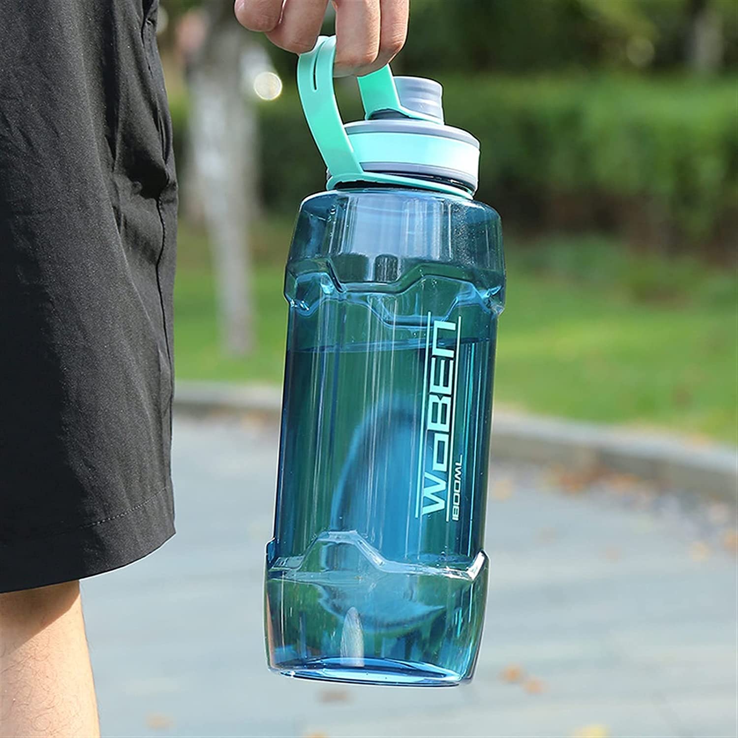 Gourde Portable Space Cups sans BPA, étanche, 1800 ML, idéale pour Le Sport, Le Fitness et Les Voyages en extérieur.