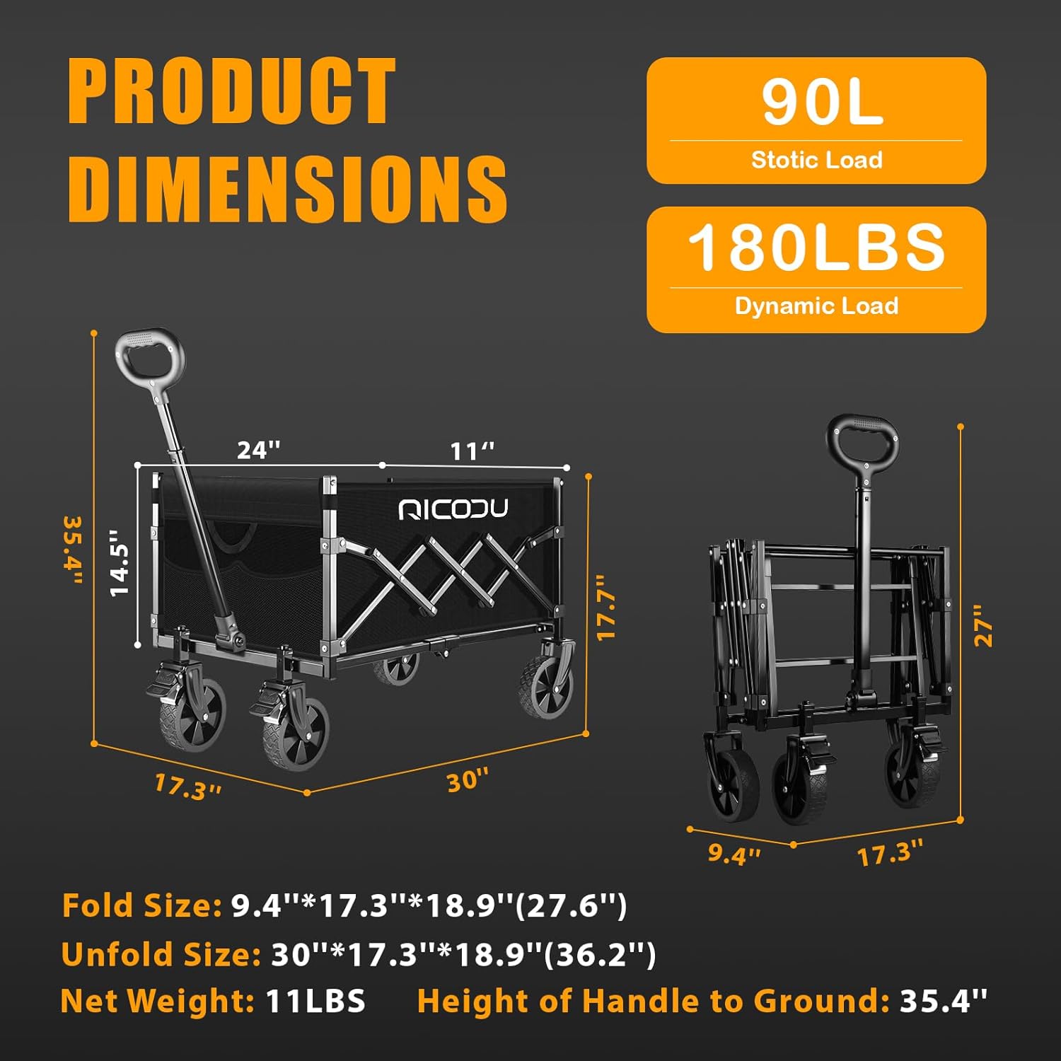 Unleash Convenience: The Ultimate Foldable Wagon for All Your Adventures!