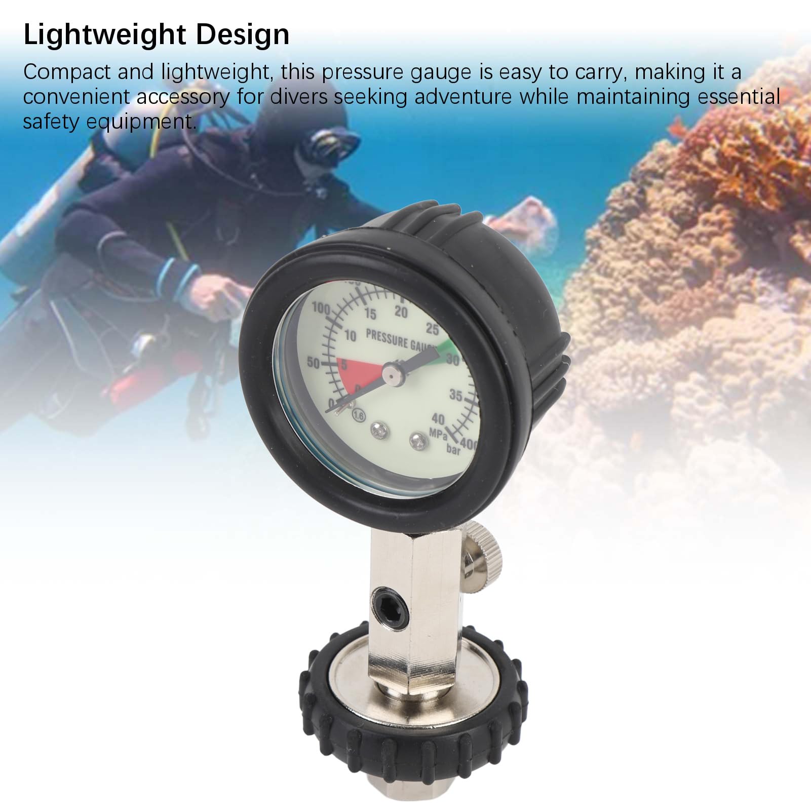 Hochpr?zises Tauchmanometer f¨¹r Sporttauchen ¨C Leuchtendes Display, Multifunktionale Messung, Einfache Lesbarkeit, Langlebig, Kompatibel mit Tauchreglern