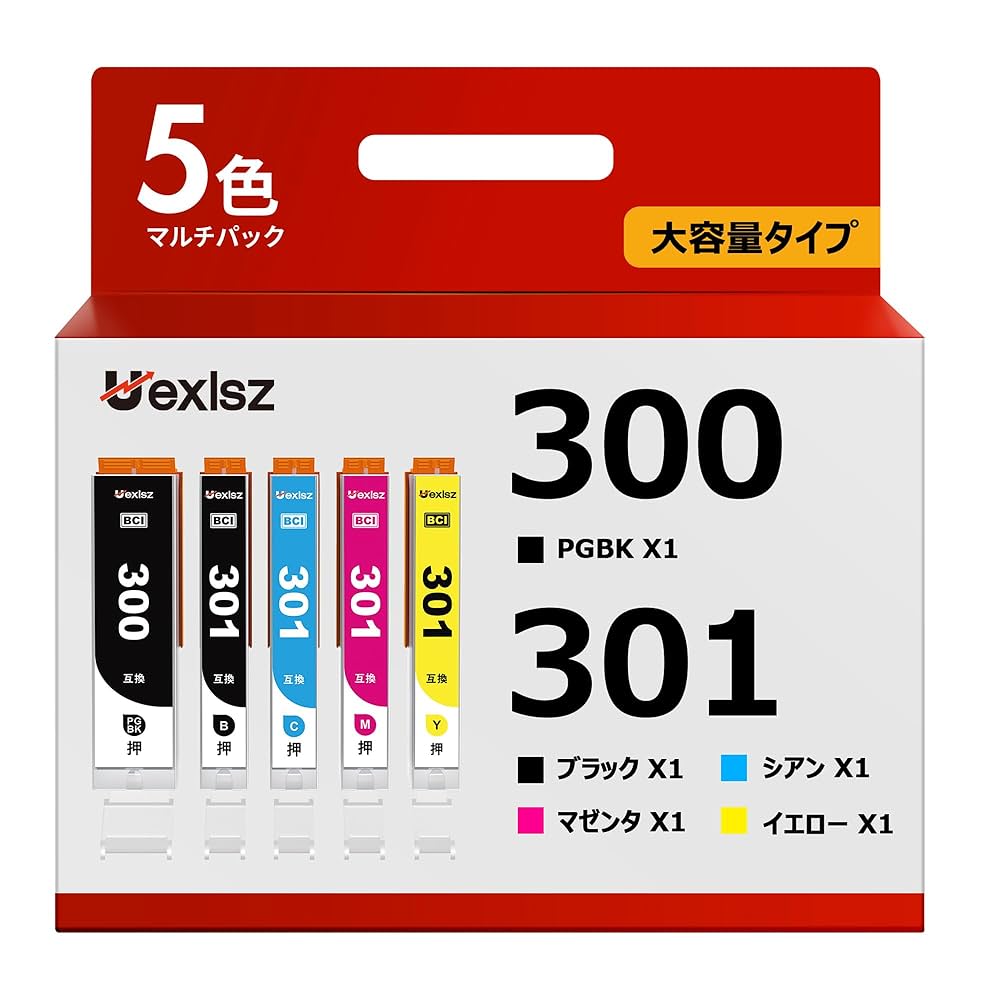 Canon BCI-301+300 5色セット 純正】キヤノンプリンター用インクタンク BCI-301(BK/C/M/Y)+BCI