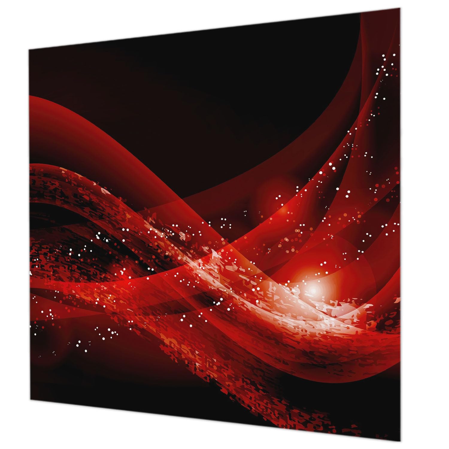 Papier peint intissé Vortex rouge pour transformer l'ambiance du salon
