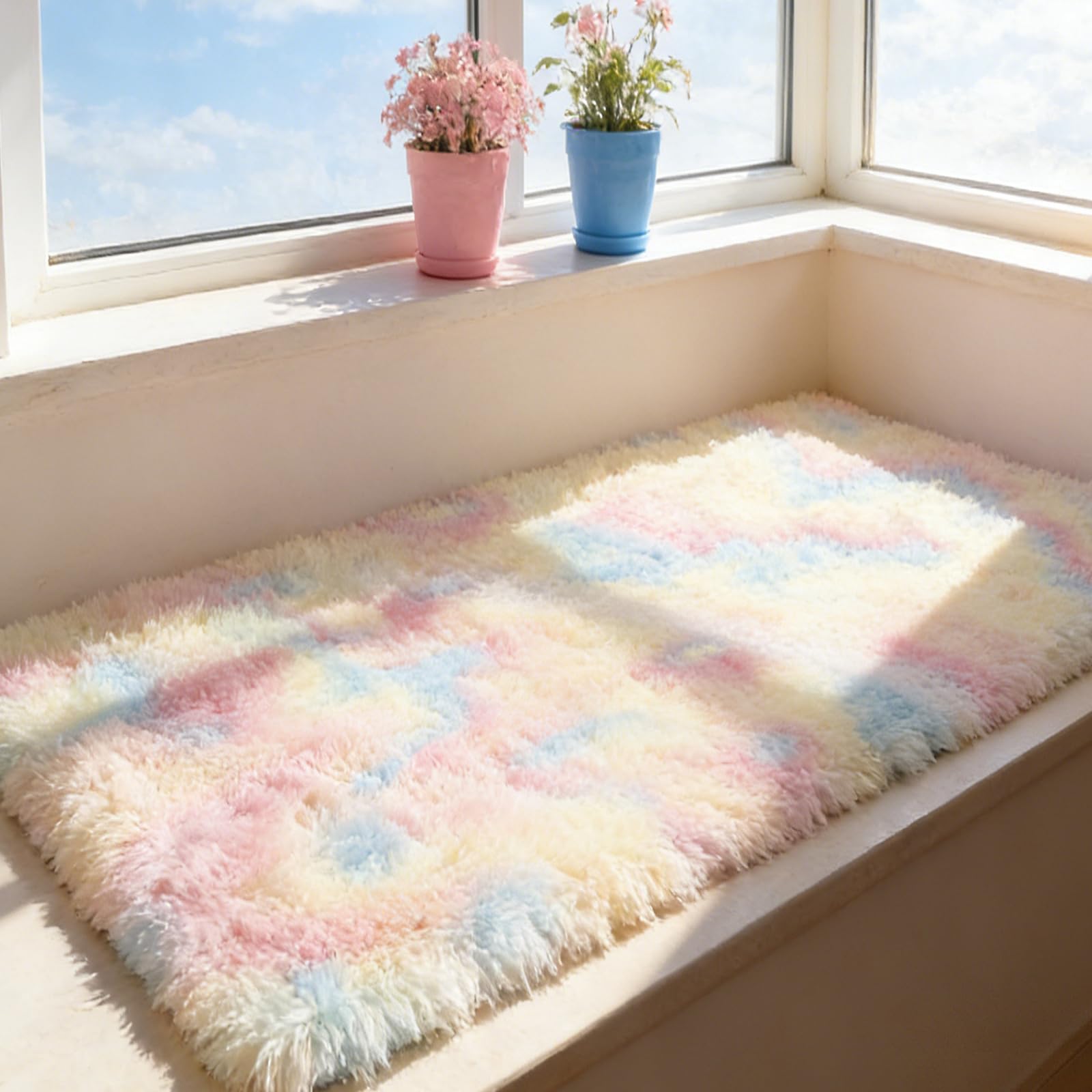 Tapis de salon moderne multicolore idéal pour chambre chaleureuse