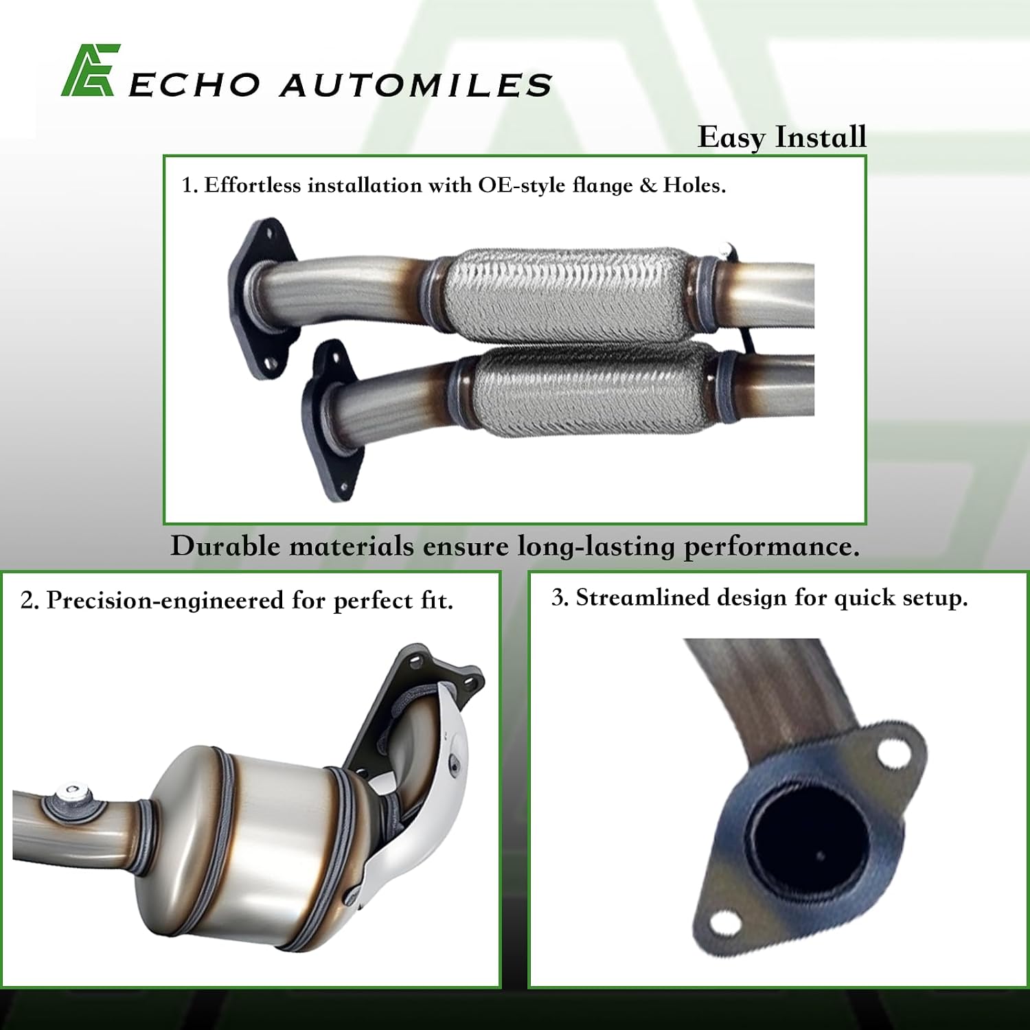 Catalytic Converter Exhaust Manifold Compatible with Cadillac SRX with Flex Pipes 2012 2013 2014 2015 2016 3.6L V6 Catalytic Convertor W/Gasket EPA Compliant 644226