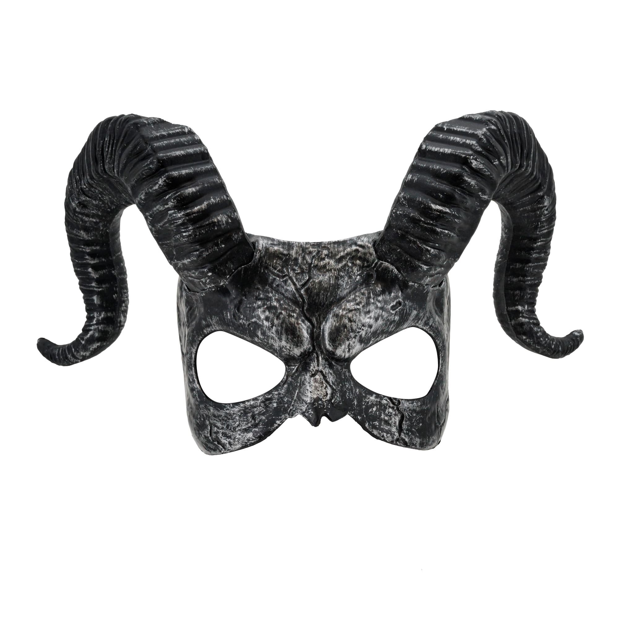 W WIDMANN MILANO Party Fashion - Eye Mask with Horns for Adults, Shaman Mask, Accessory Halloween, Carnival