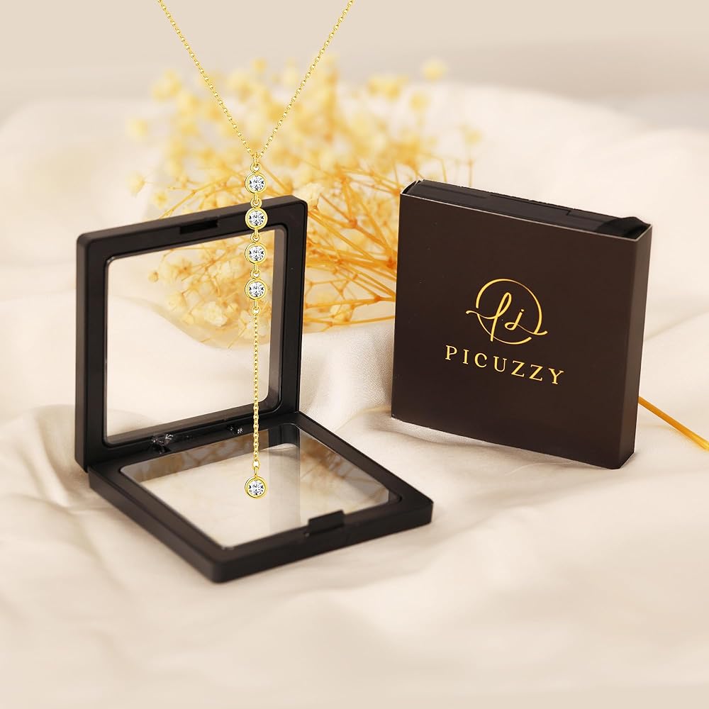 Amazon.com: Picuzzy Lariat Gold Necklace for Women, Dainty