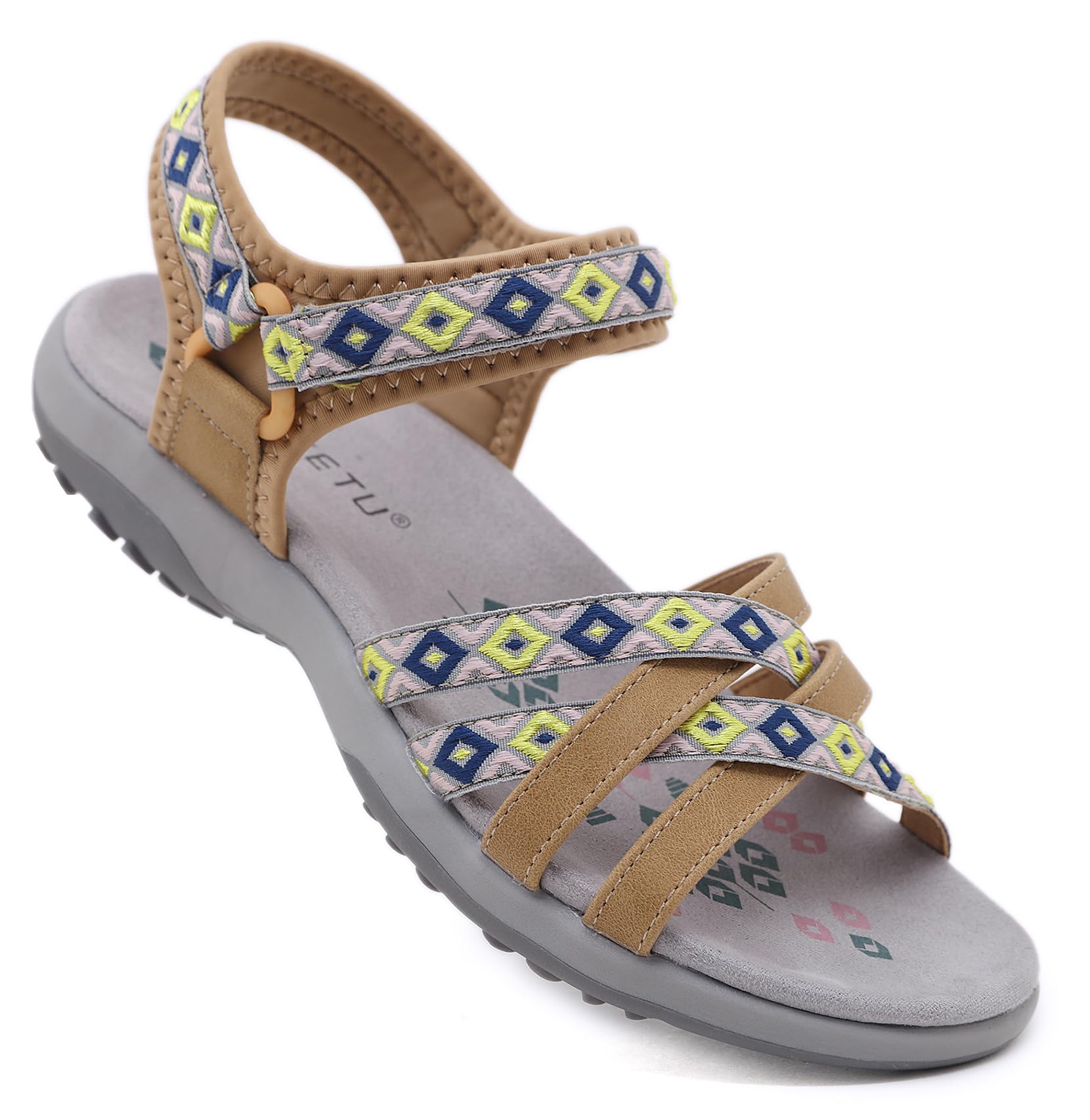 Meik Mangni Sandalias Deportivas Mujer Sandalias de Punta Descubierta Verano Sandalia de Trekking Casuales Antideslizantes Sandalias de Playa Tamaño:36-41 EU