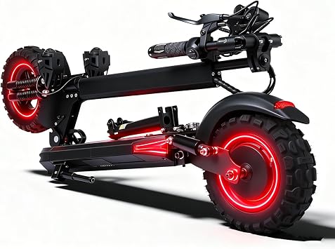 Electric Scooter Adults, 1200 Peak Power, Max 34MPH&34-37Miles Long Range E-Scooters, 11" Off-Road Tires, Commuting E-Scooter with Dual Suspension with Seat