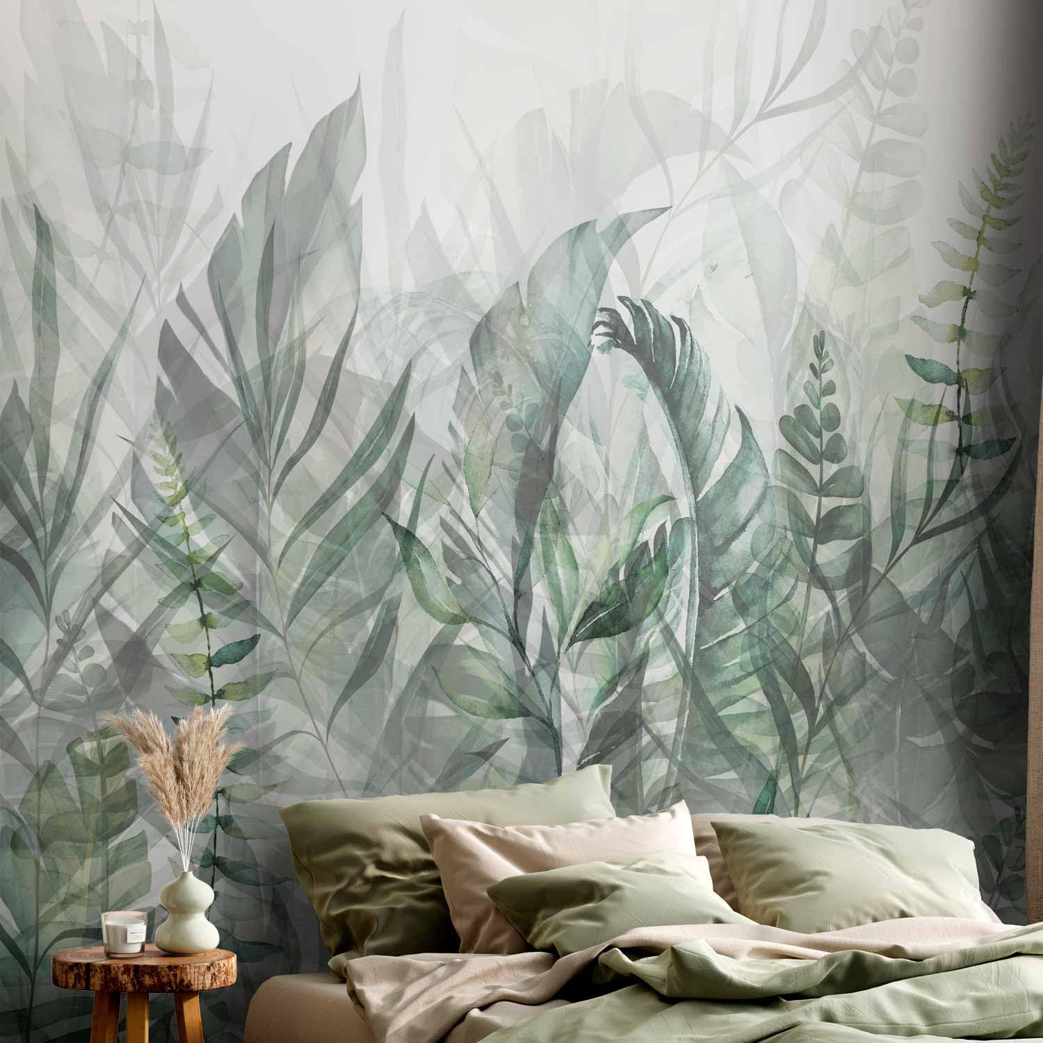 murando Fotomurales Verde Hojas 350x256 cm XXL Papel pintado
