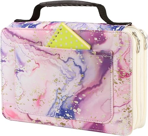 Lbxgap Estuche organizador para rotuladores, 68 ranuras, gran capacidad con práctico soporte portátil multicapa para lápices de acuarela Prismacolor