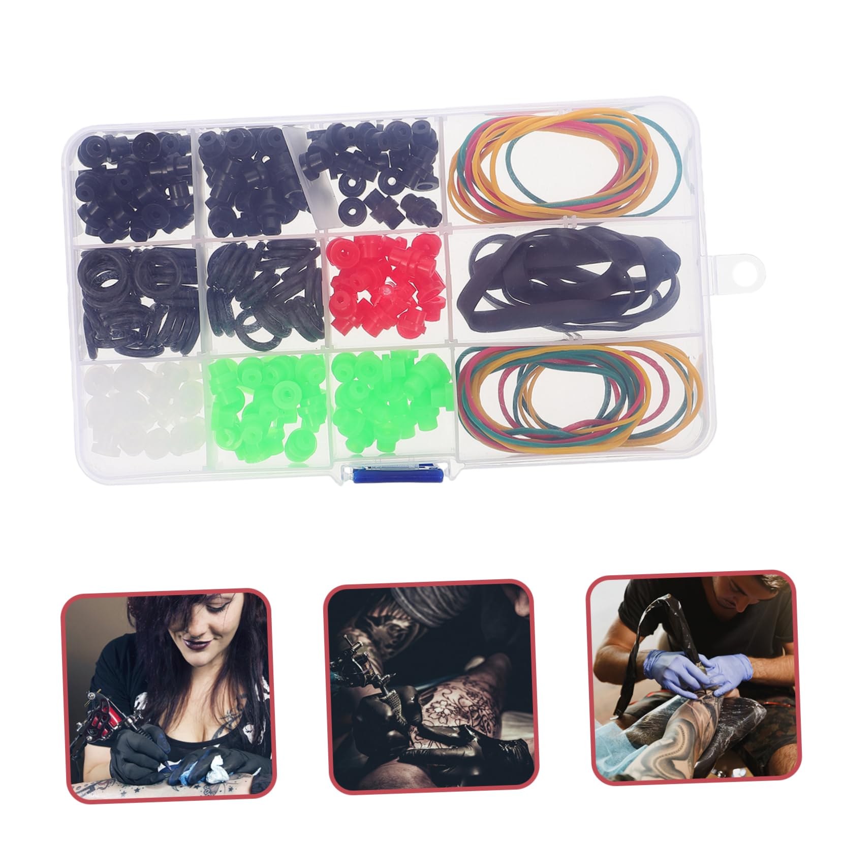 minkissy 810stücke Pin Cushion Mit Anti-vibrationsschürze Teiliges Gummiband-kit Zufälliger Farbe Für -künstler Und -projekte Stabilisiert Und Verhindert Vibrationen