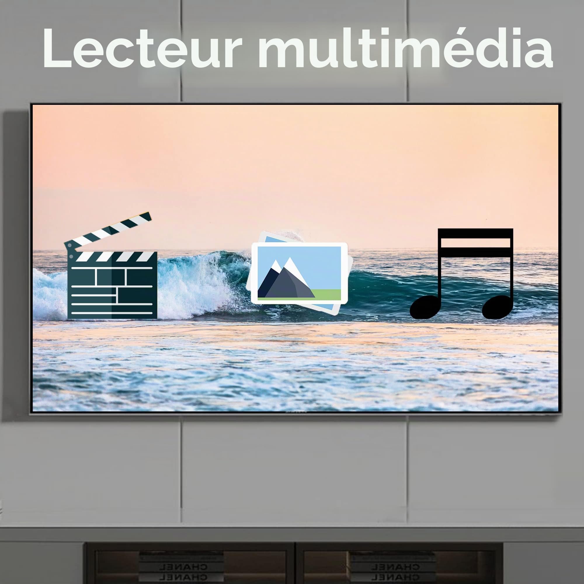 Décodeur TNT Full HD DVB-T2 OWERSLYN HEVC H265 1080P HDMI PVR Télécommande Infrarouge