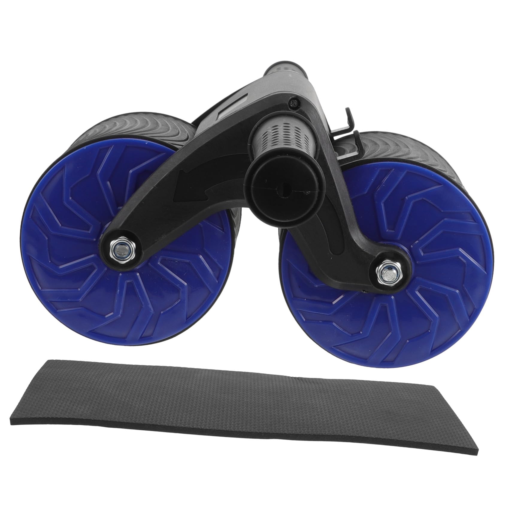 GANAZONO Rodillo Abdominal con Ruedas Antideslizantes y Cojín Equipo Fitness Profesional para Casa y Gimnasio Entrenamiento Muscular Eficaz para Abdominales y Yoga de Azul
