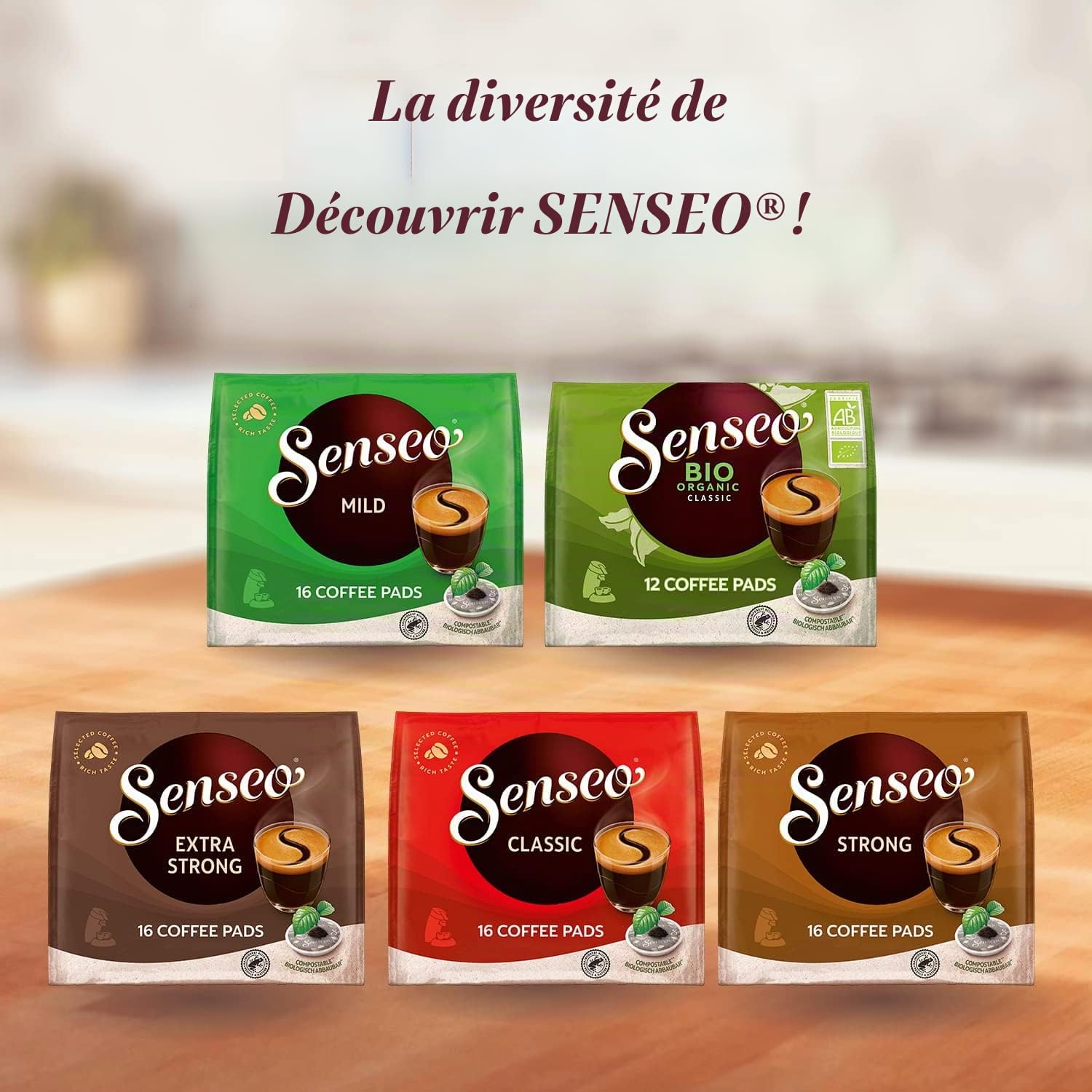 Senseo Dosettes Classic, Megapack XXL, 10 x 48 boissons, 480 dosettes de café
